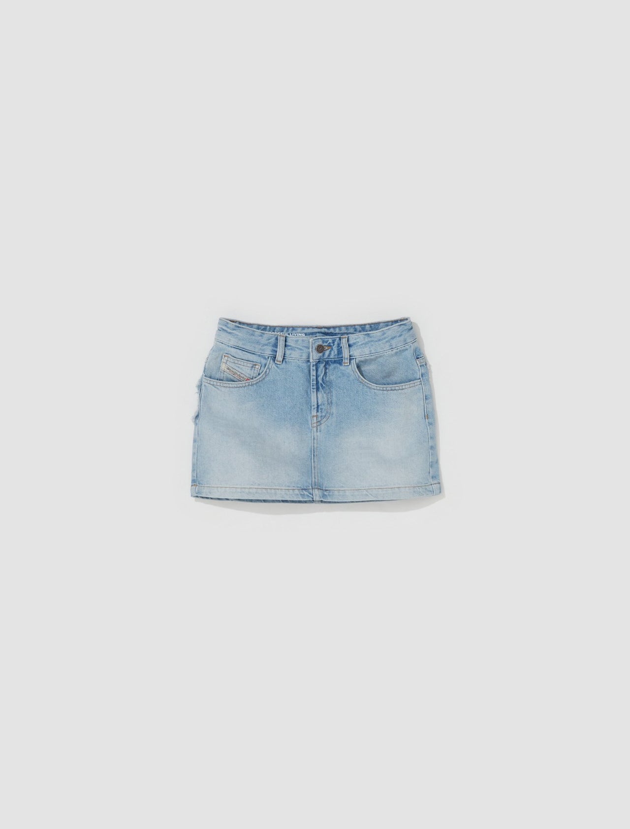 Short Denim Skirt in Light Blue