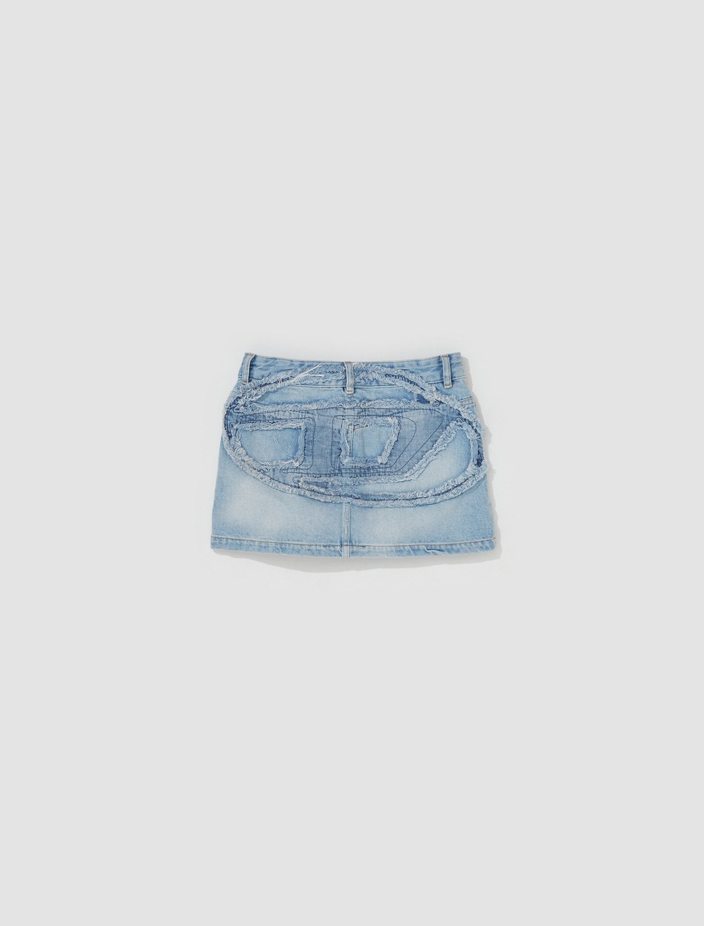 Short Denim Skirt in Light Blue