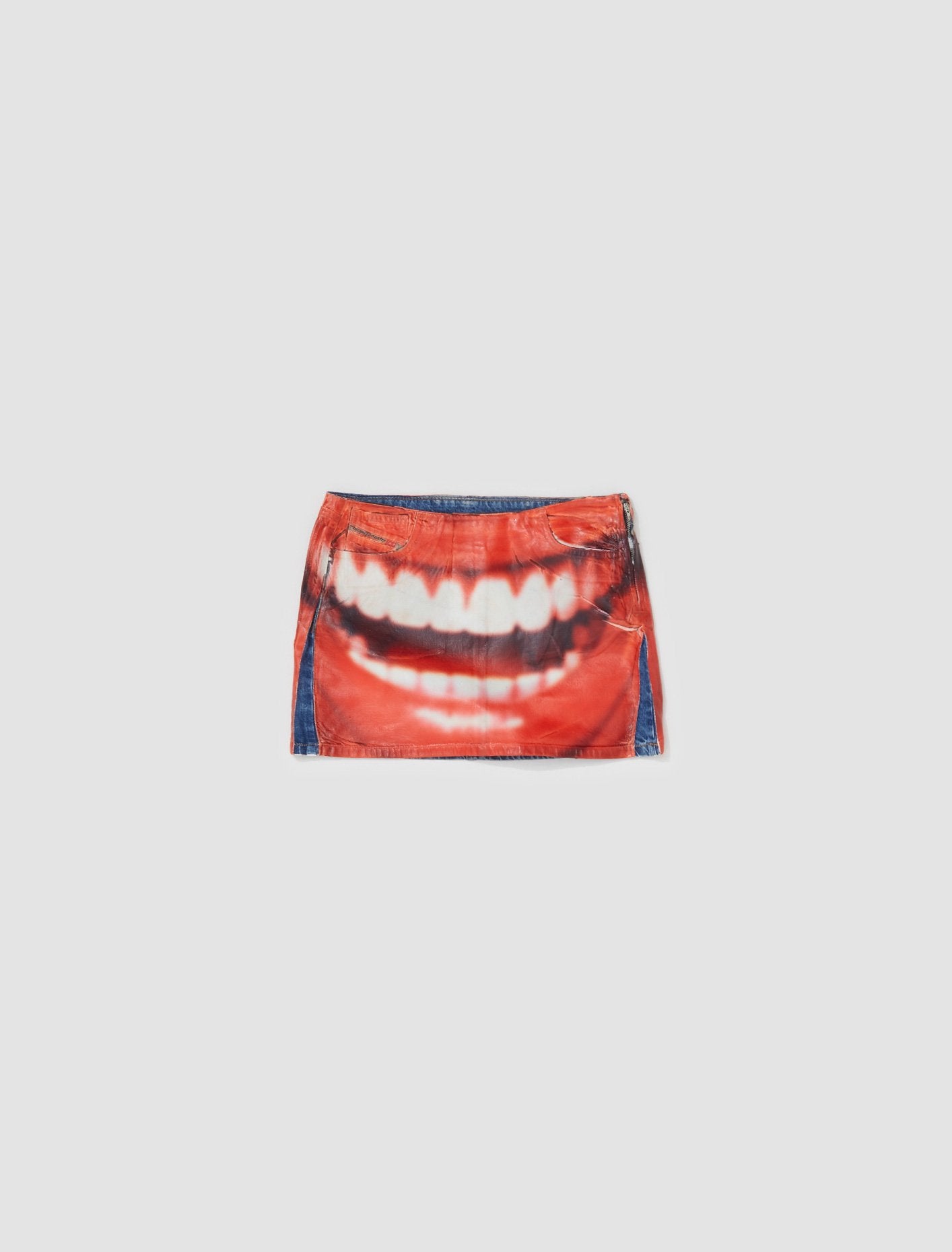 De-Pra-Mini Printed Skirt in Red