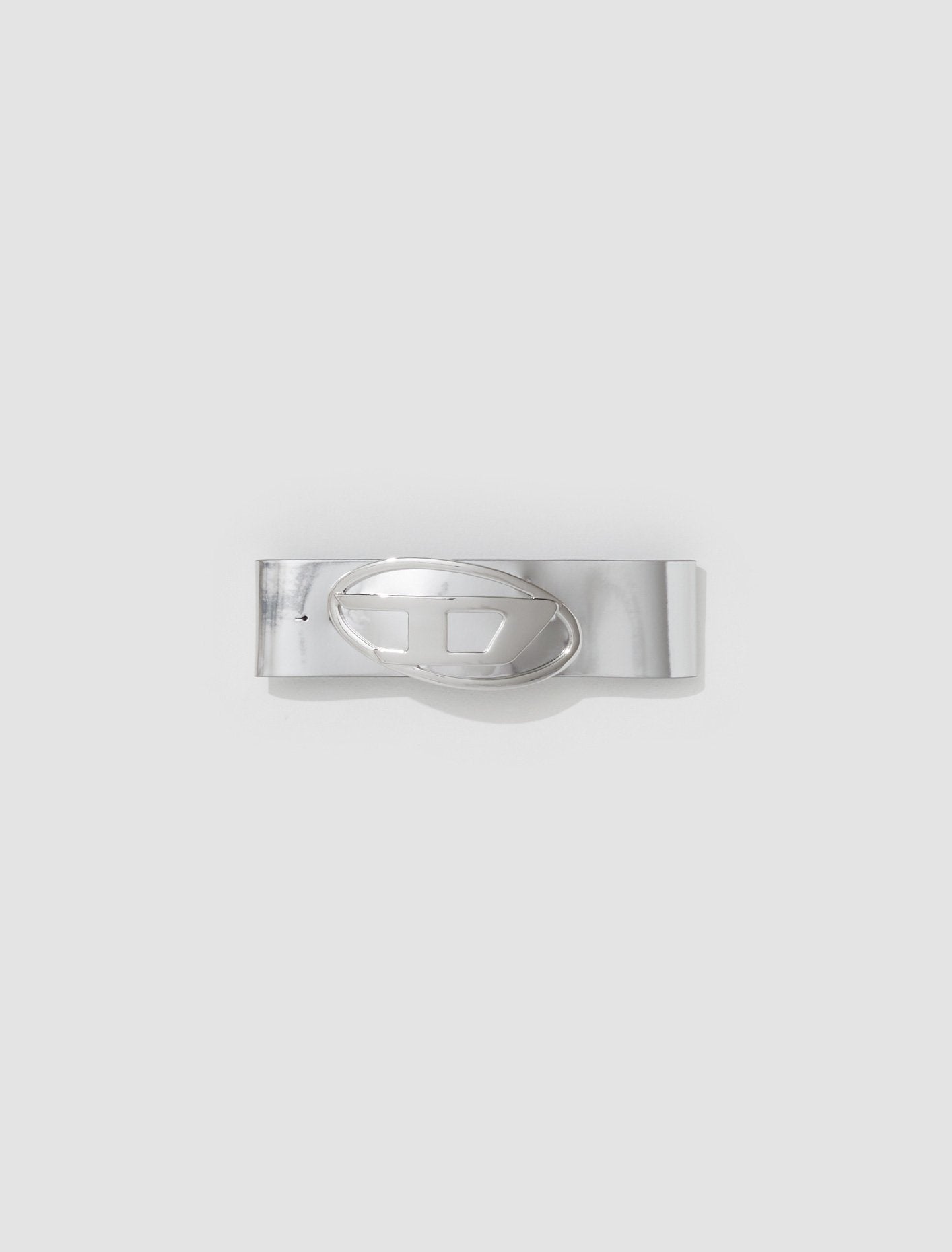 Leather Belt in Silver