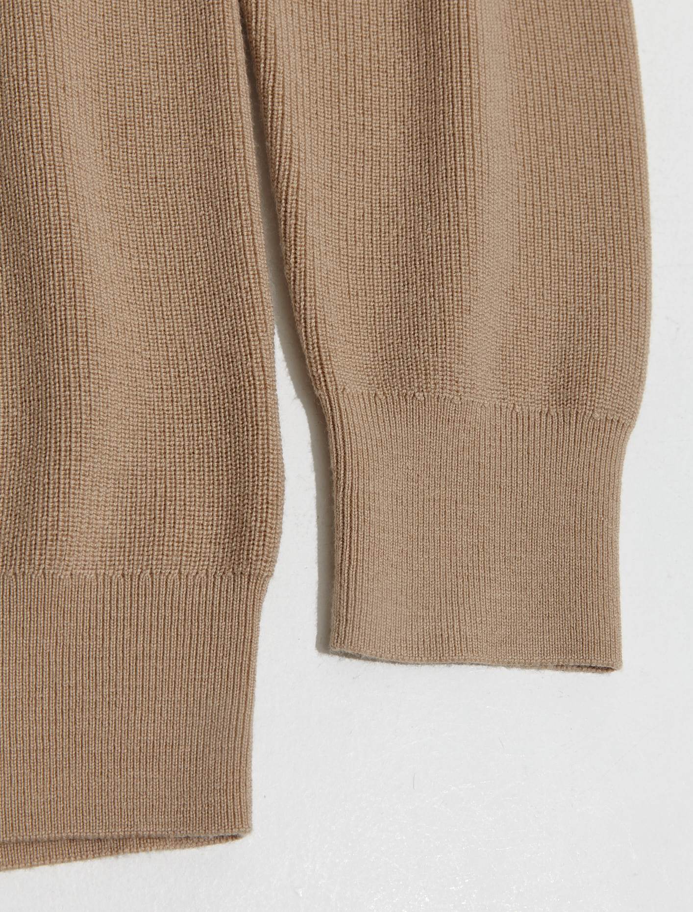 Merino Polo Shirt in Camel