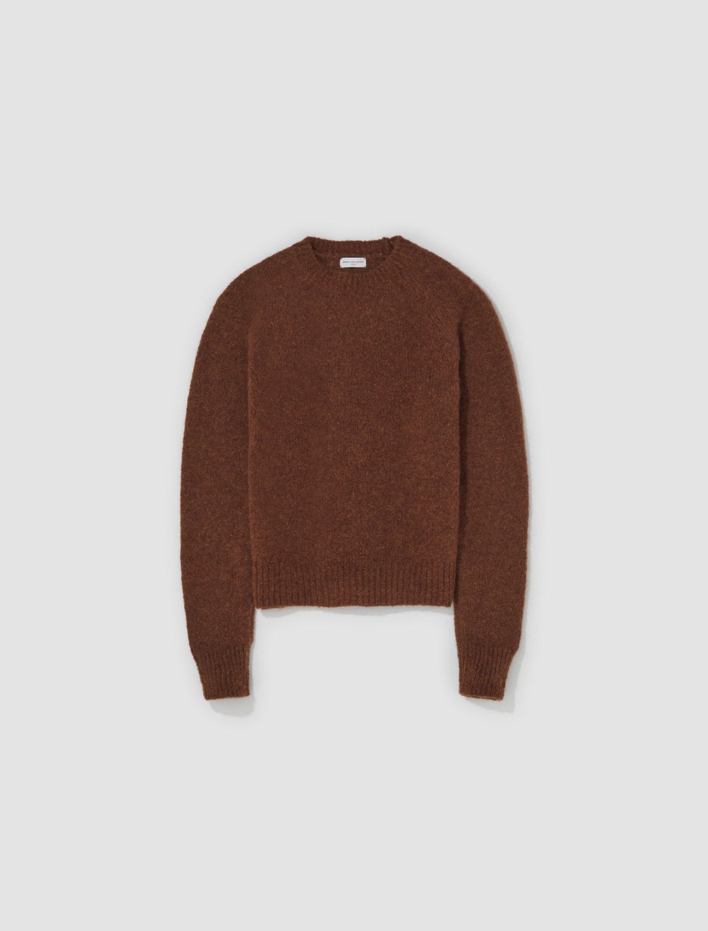 Wool Crewneck Sweater in Brown