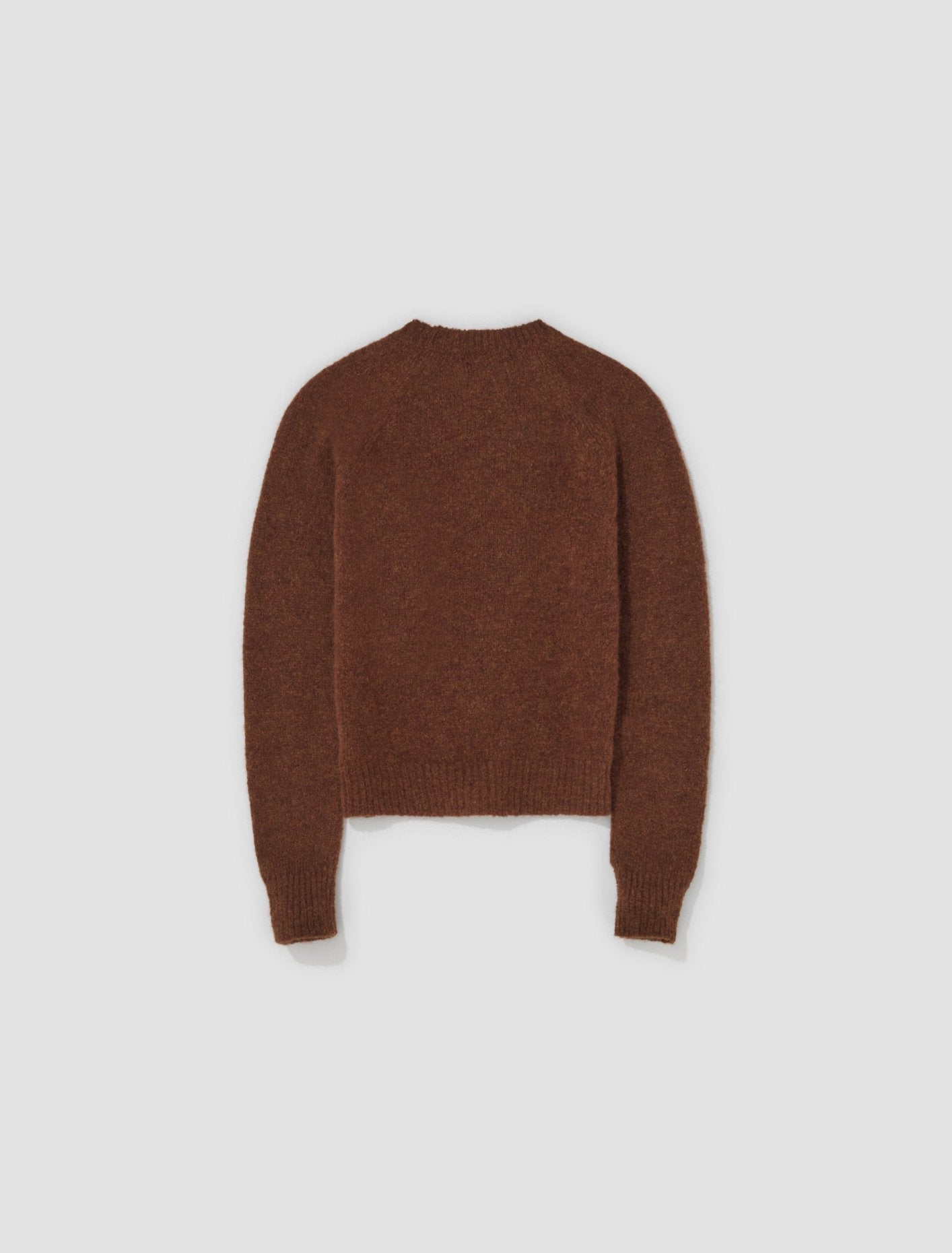 Wool Crewneck Sweater in Brown