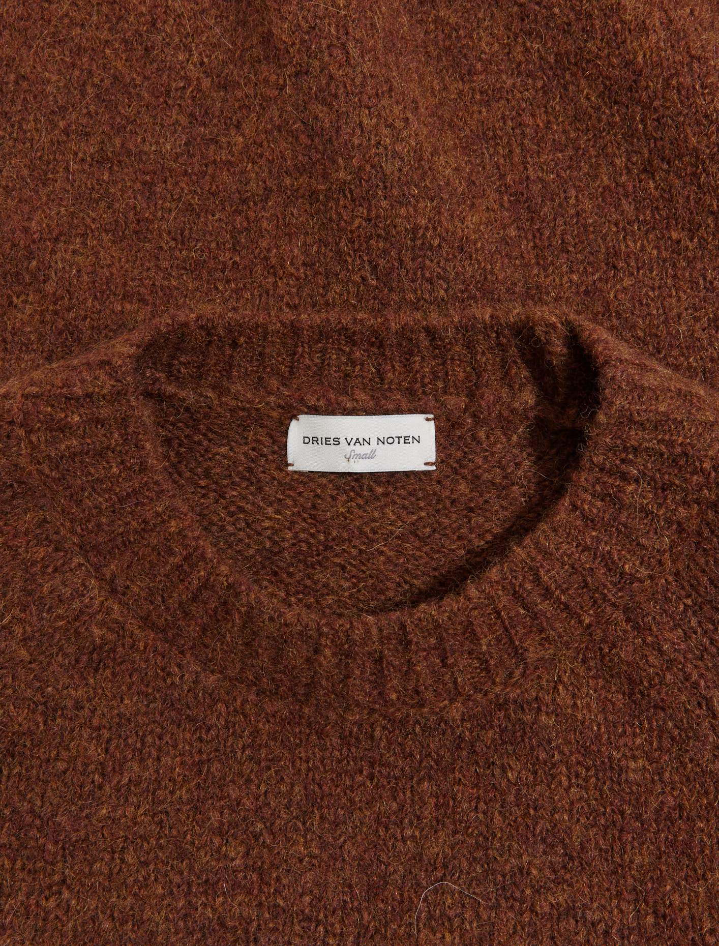 Wool Crewneck Sweater in Brown