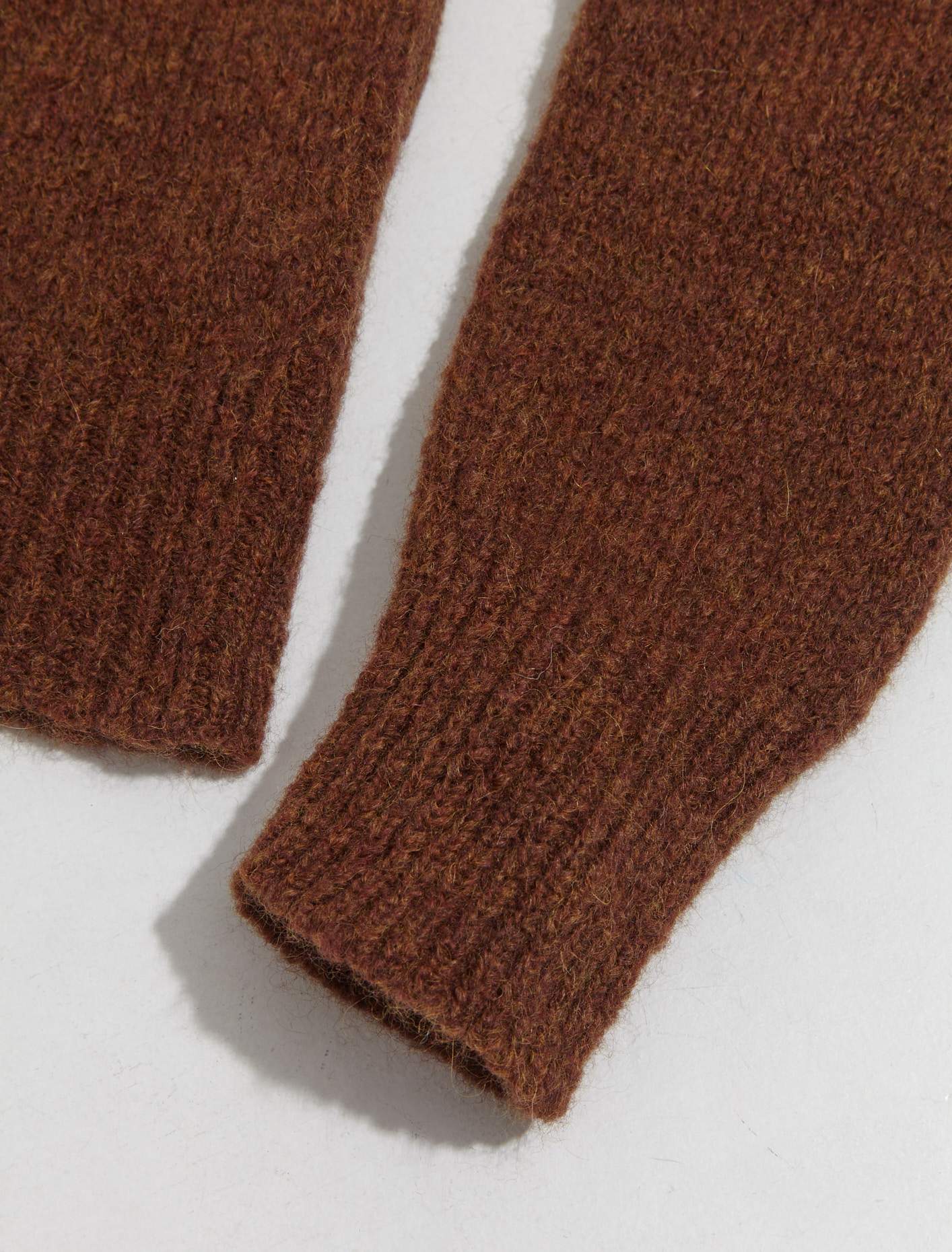 Wool Crewneck Sweater in Brown