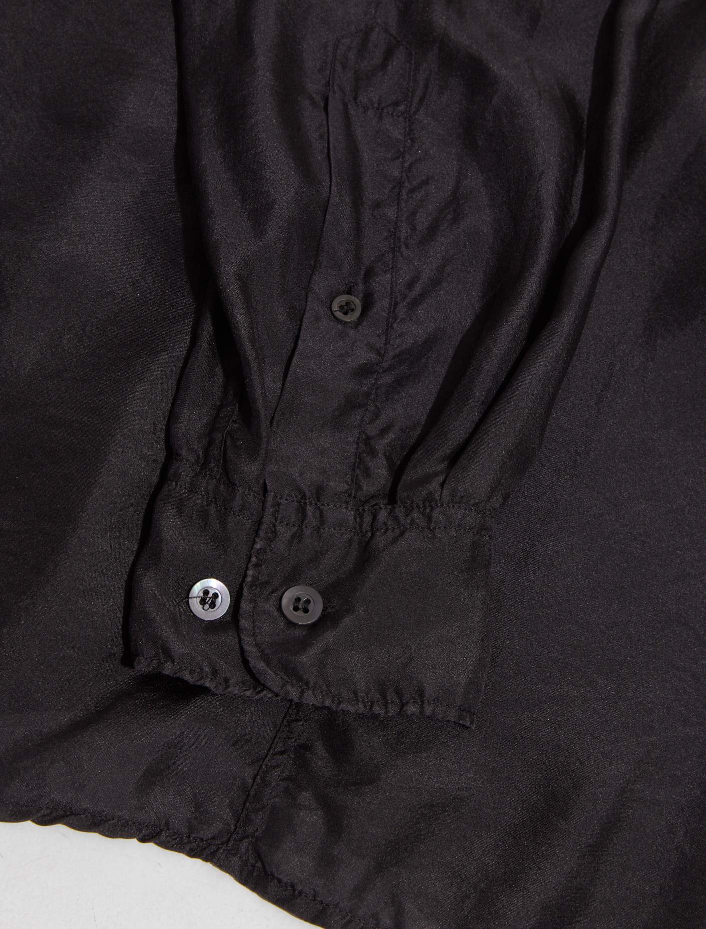 Garment Dyed Fitted Shirt in Black