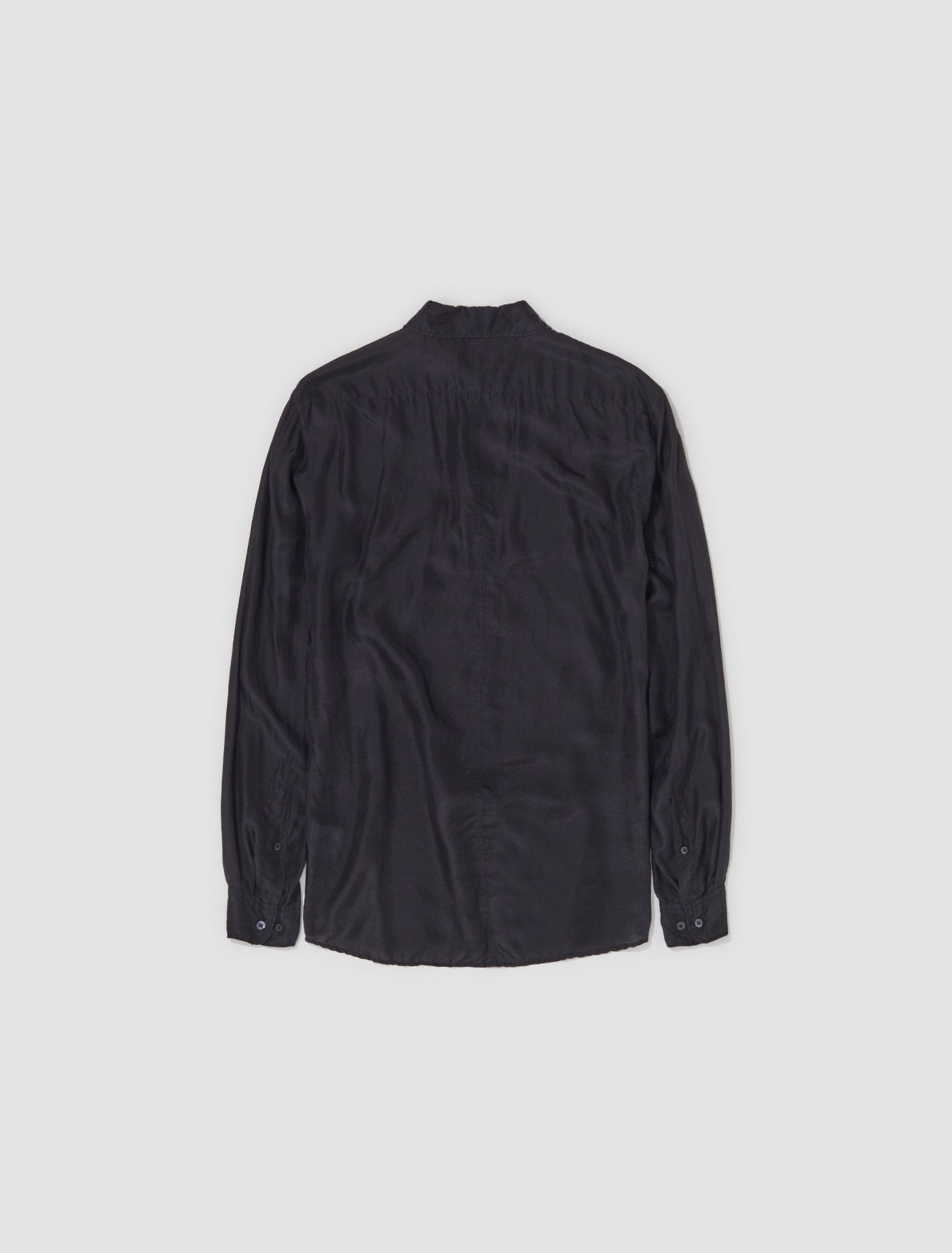 Garment Dyed Fitted Shirt in Black