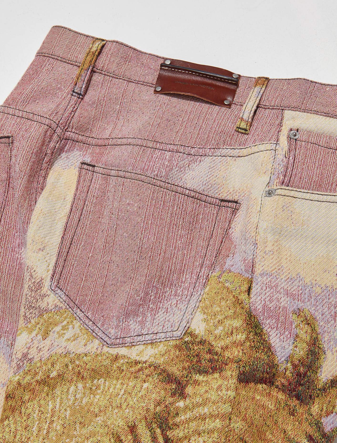 Loose Fit Straight Leg Denim Pants in Pink