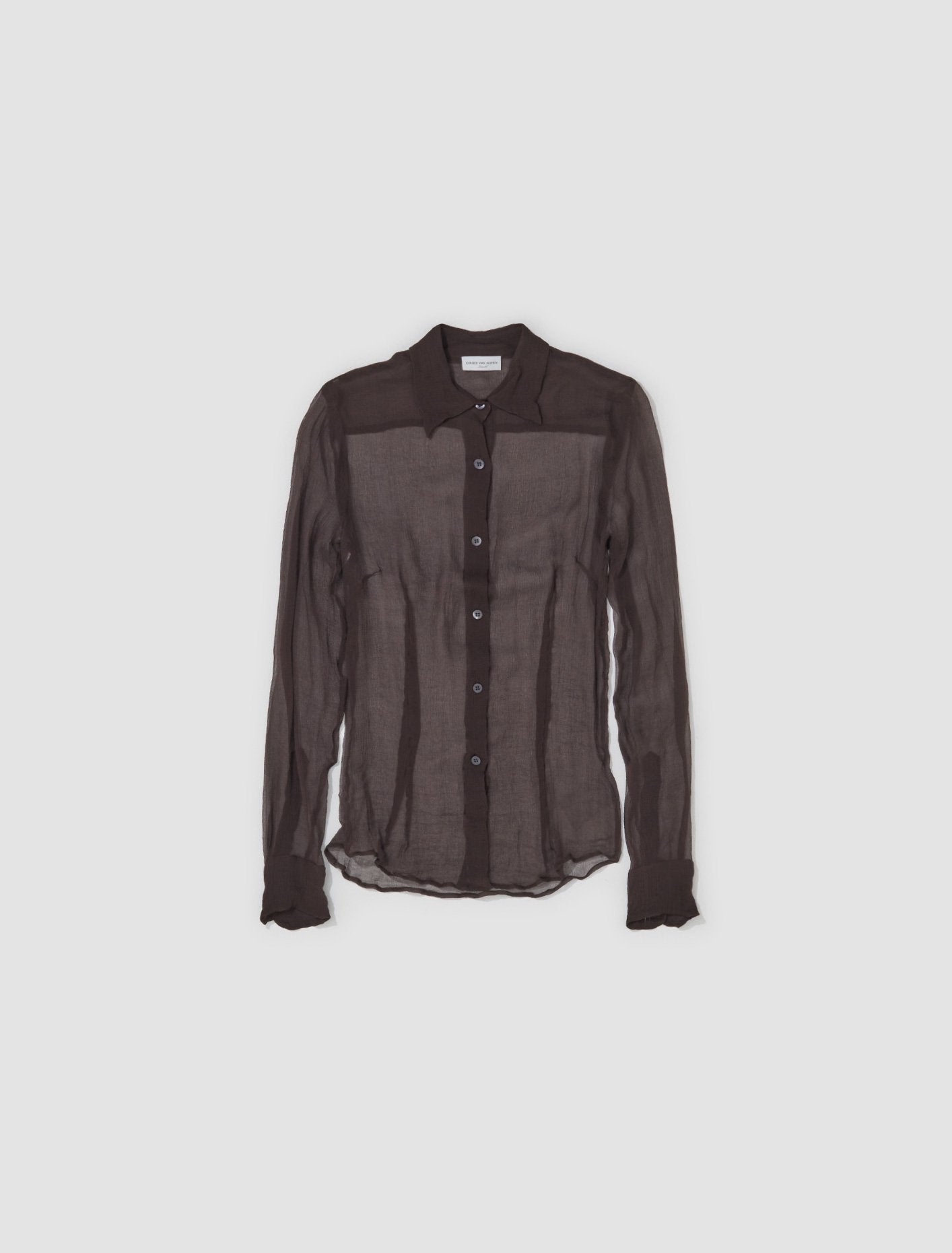 Fitted Shirt in Dark Brown