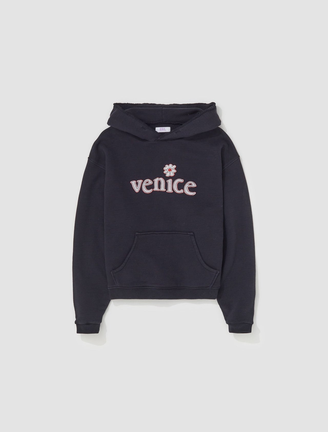 Venice Patch Hoodie in Black