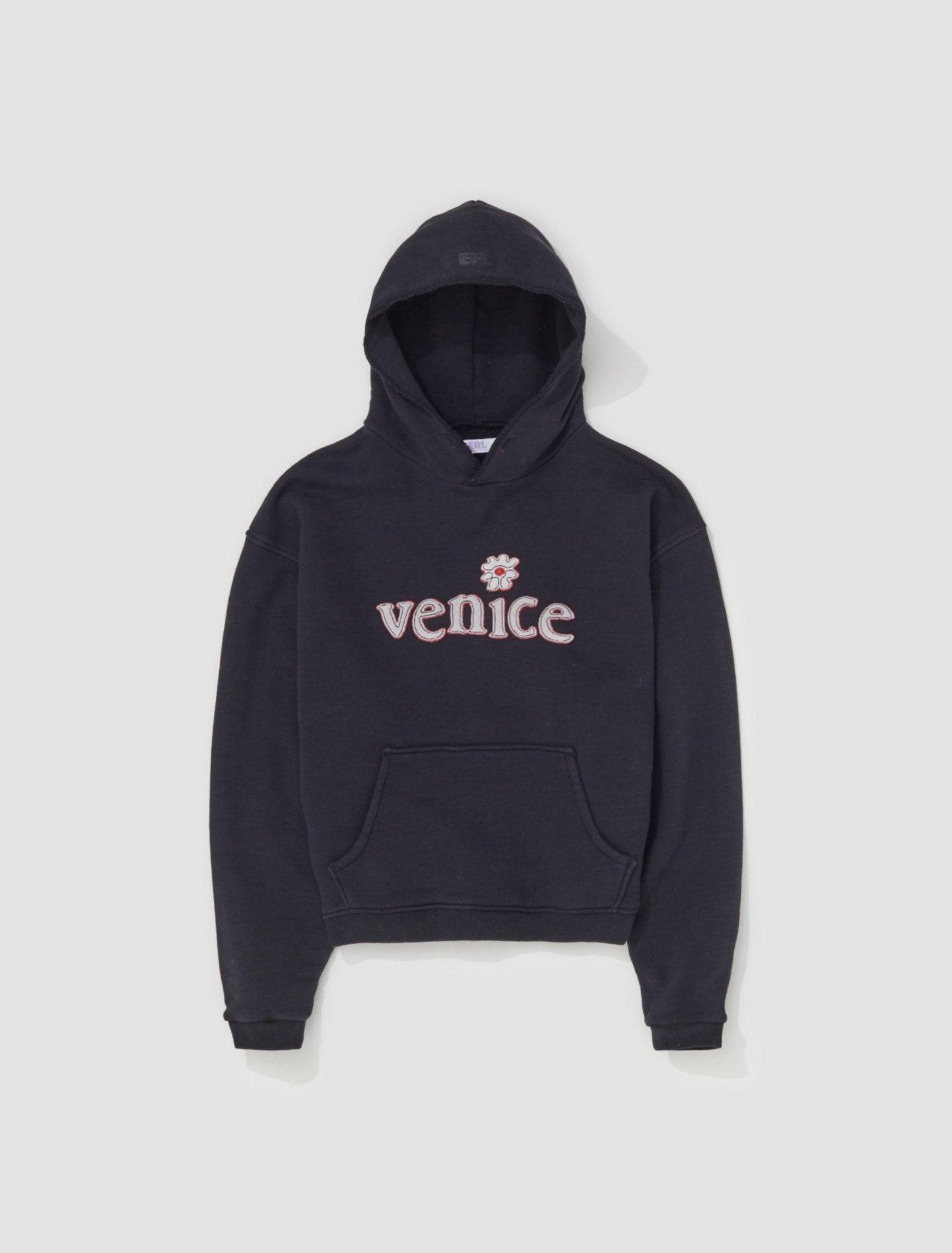 Venice Patch Hoodie in Black