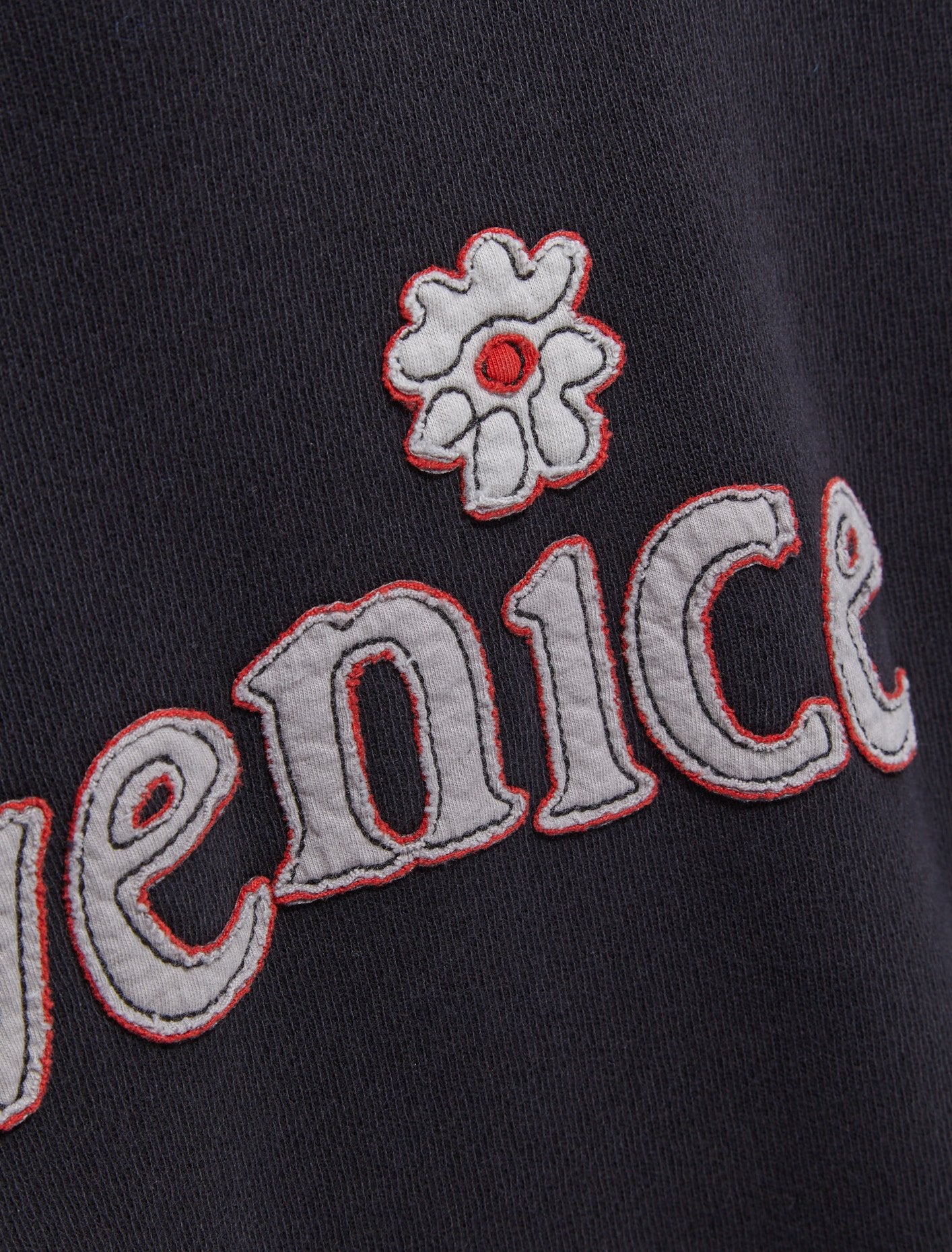 Venice Patch Hoodie in Black