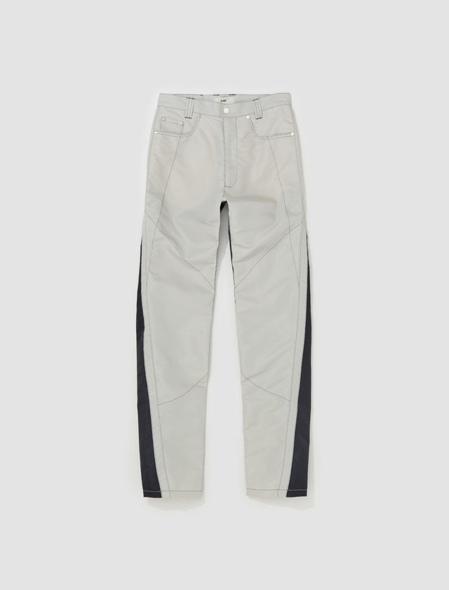 Biker Trousers with Exposed Zips in Grey