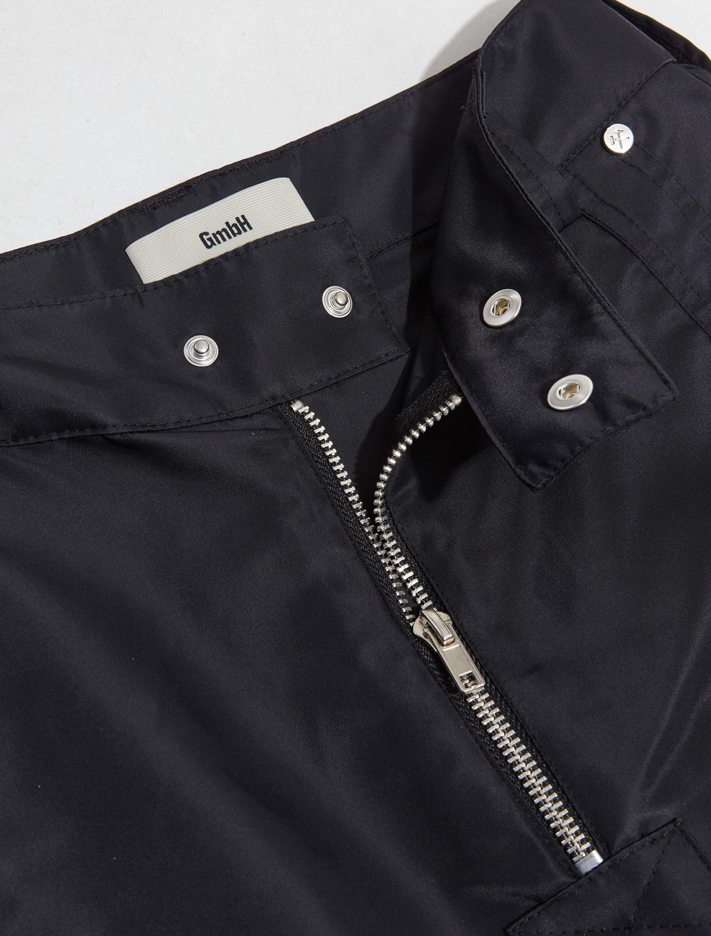 Biker Trousers with Exposed Zips in Black