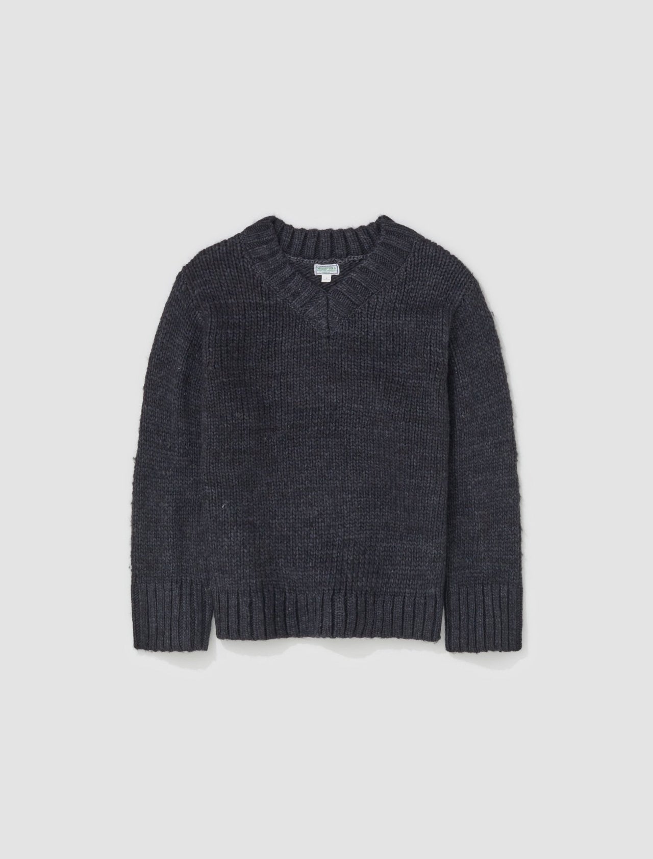 V-Neck Sweater in Washed Out Black