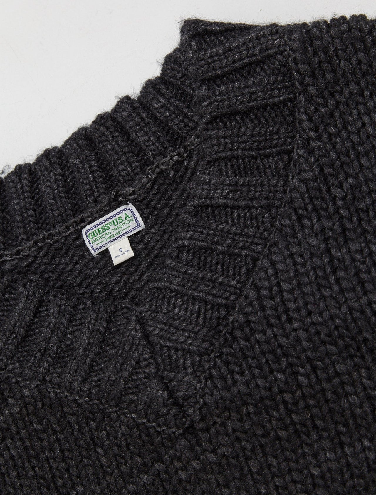 V-Neck Sweater in Washed Out Black