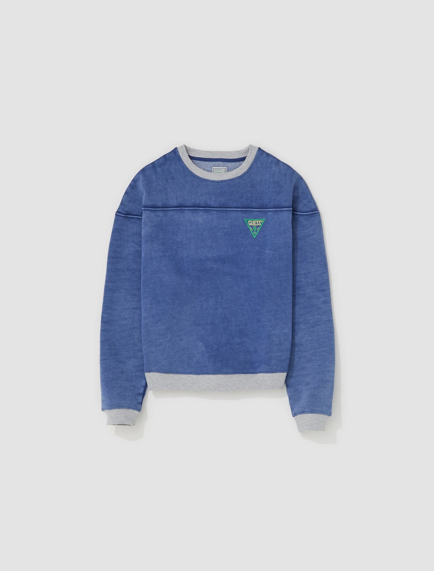 Aged Triangle Crewneck in Blue