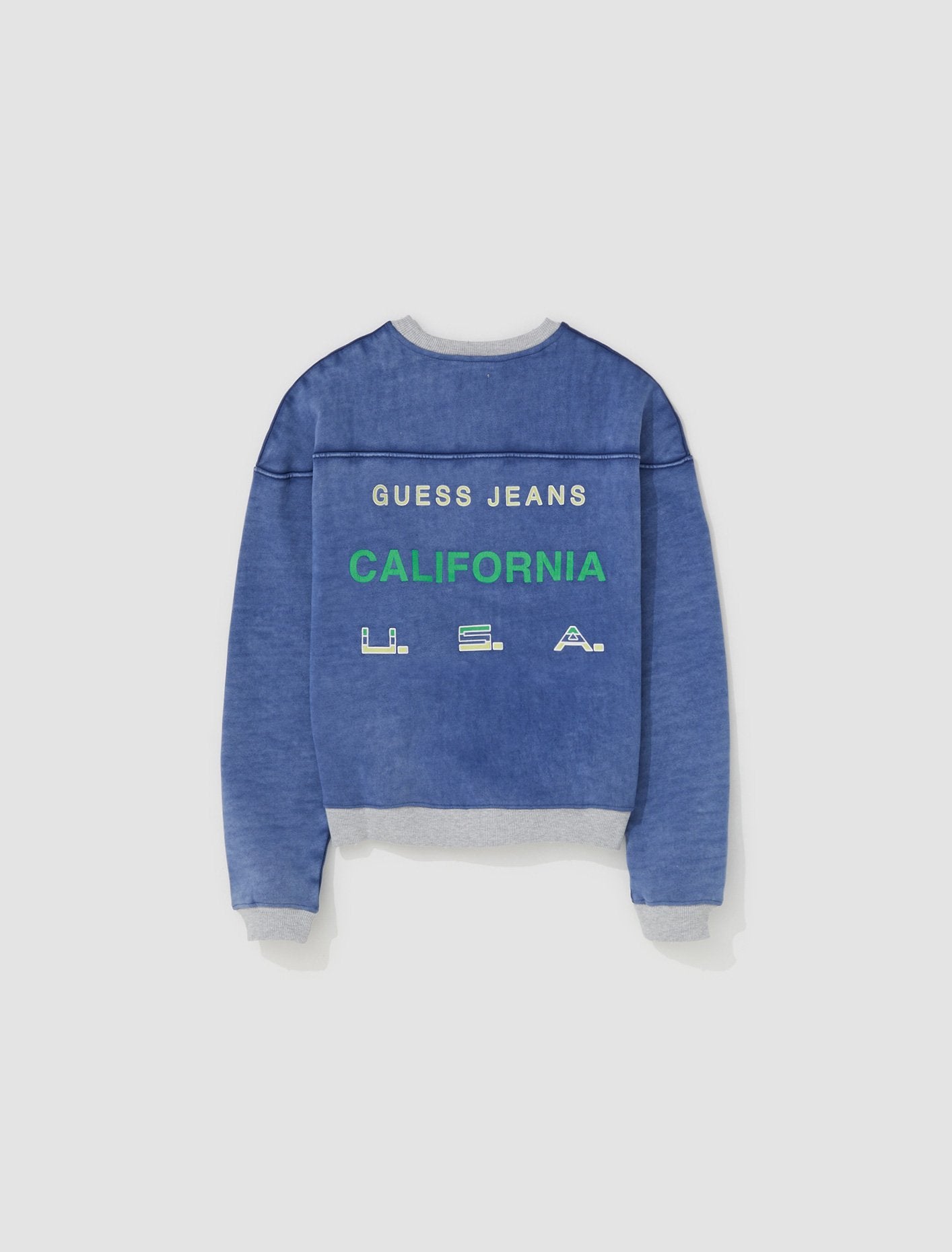 Aged Triangle Crewneck in Blue