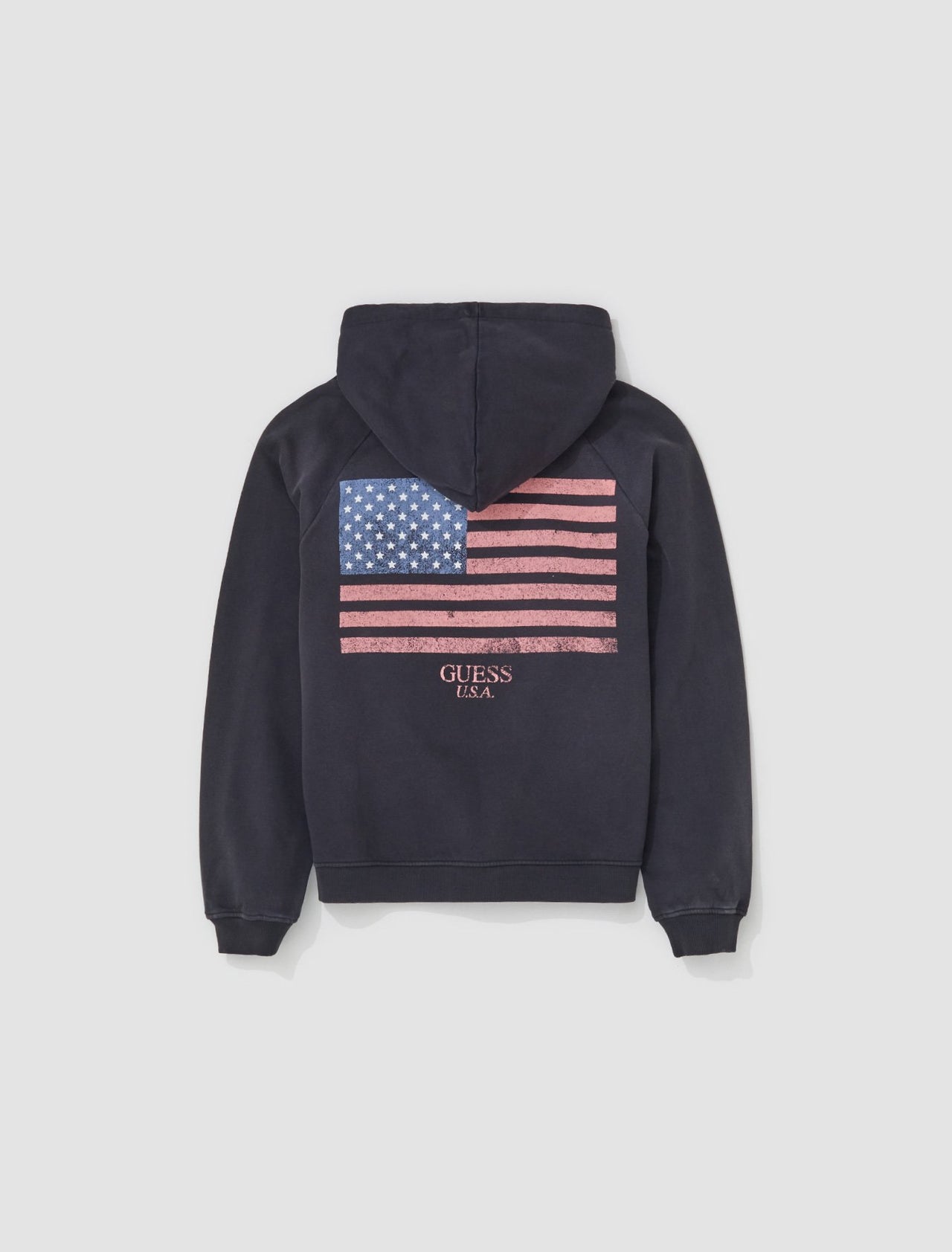 Vintage Flag Hoodie in Black Multi