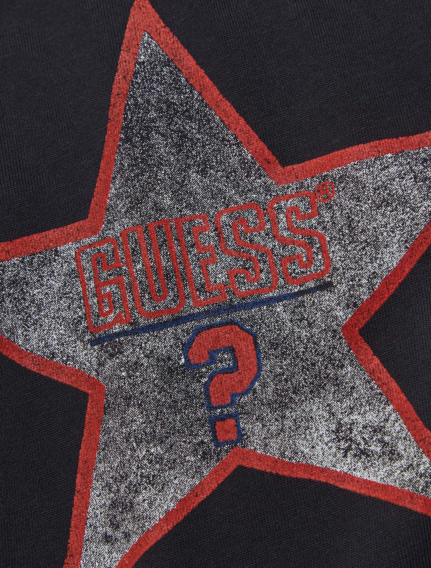 Distressed Star T-Shirt in Black Multi