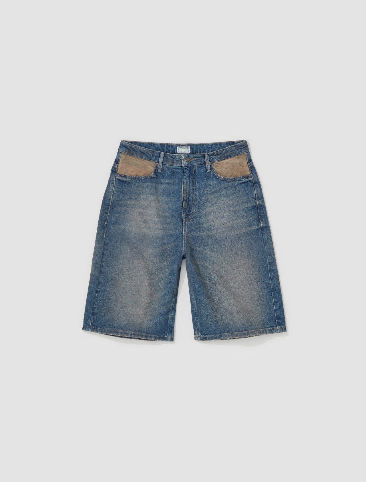 Denim Shorts in Stained Wash