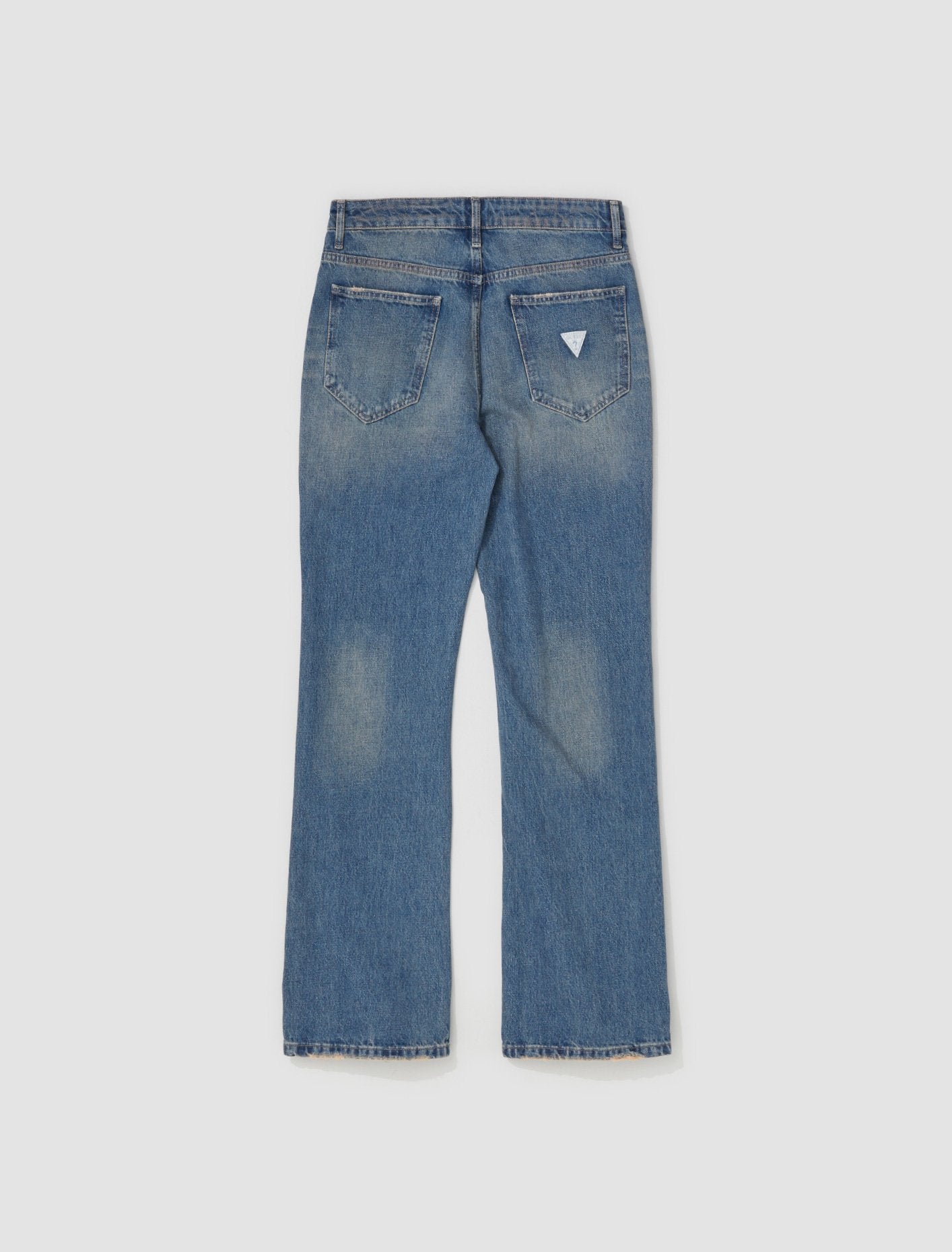 Stained Denim Flare Pants in Stained Wash