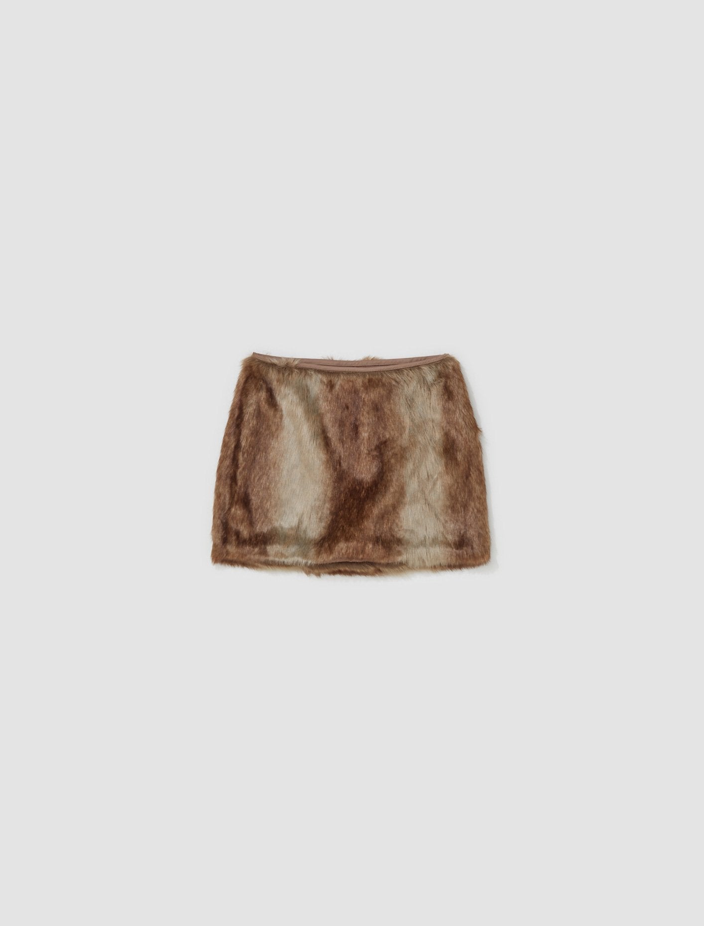 Tan Faux Fur Skirt