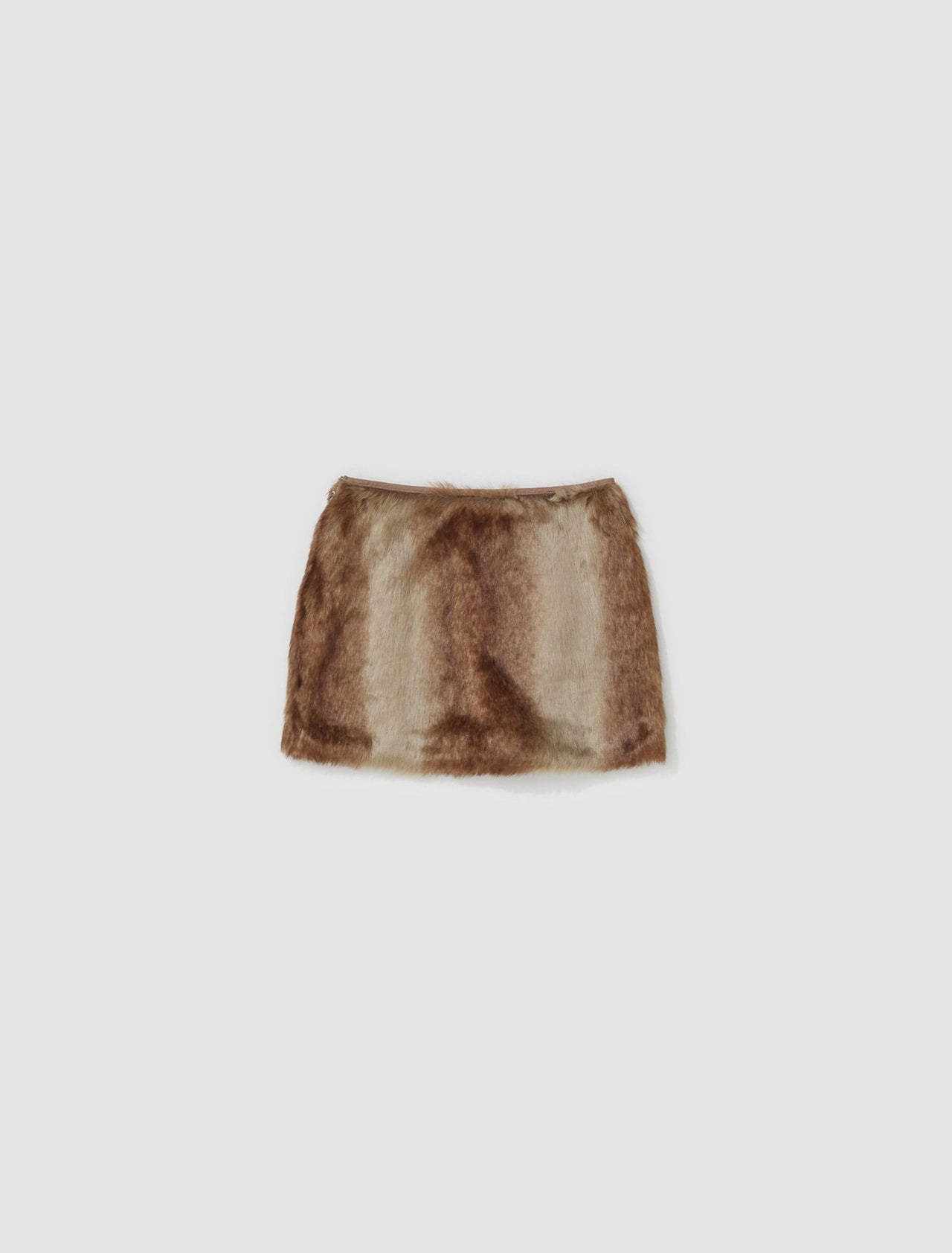 Tan Faux Fur Skirt