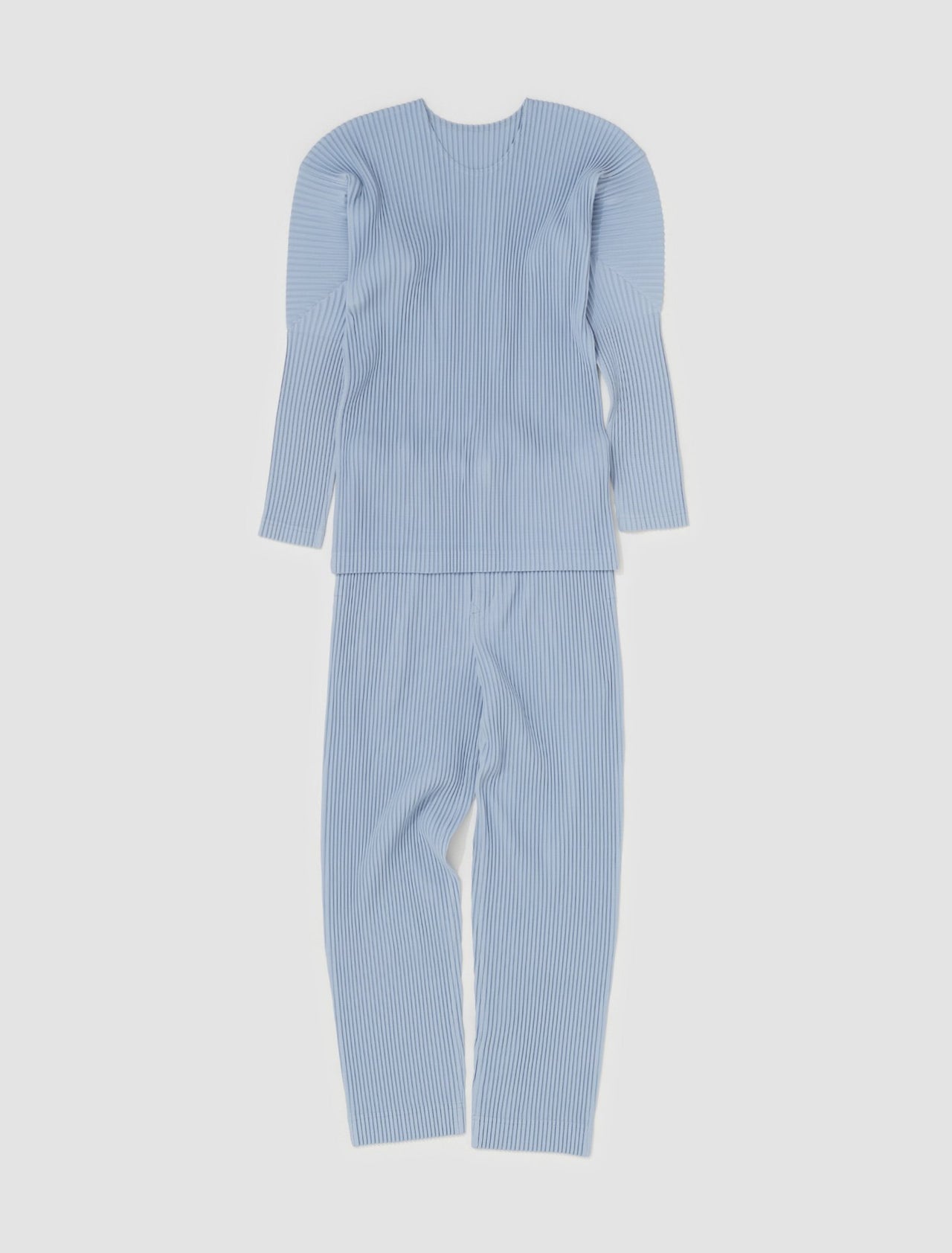 Pleated Pants in Light Blue