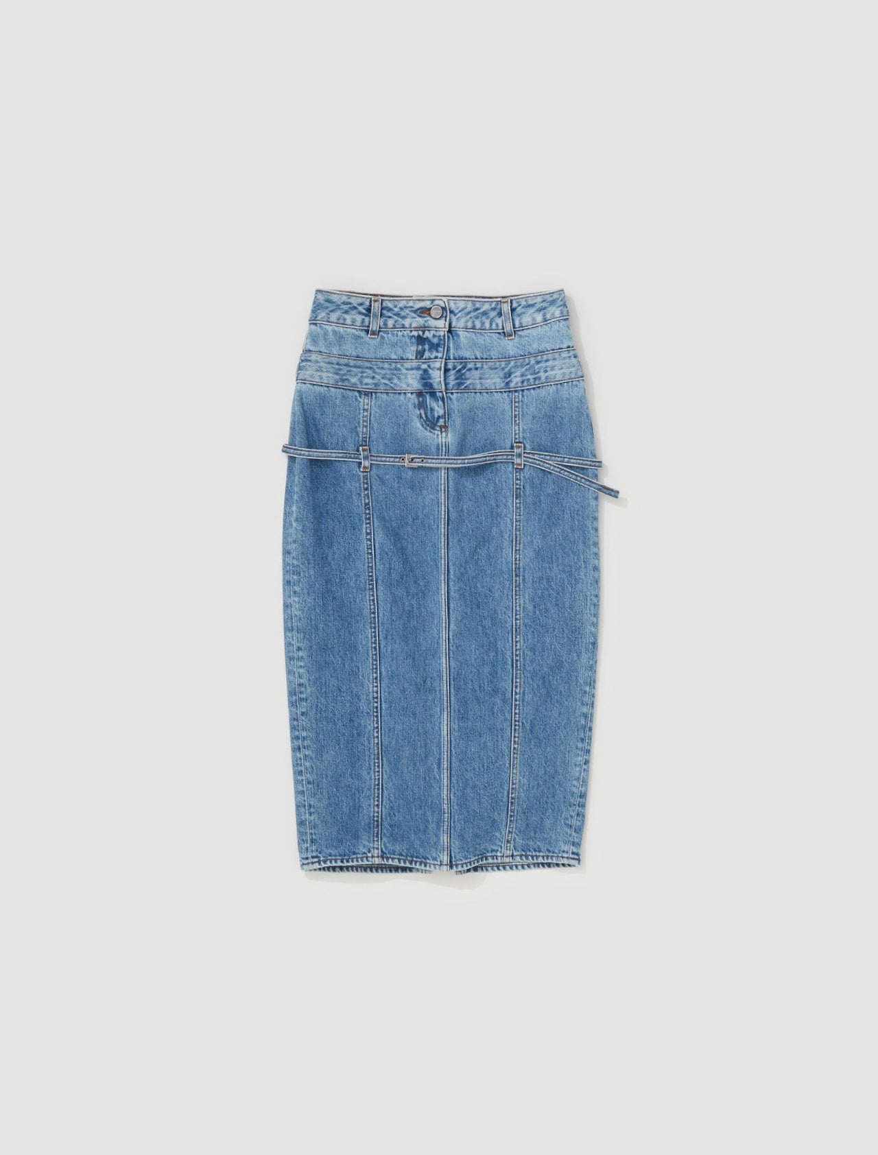 La Jupe De Nimes Criollo Denim Skirt in Light Blue