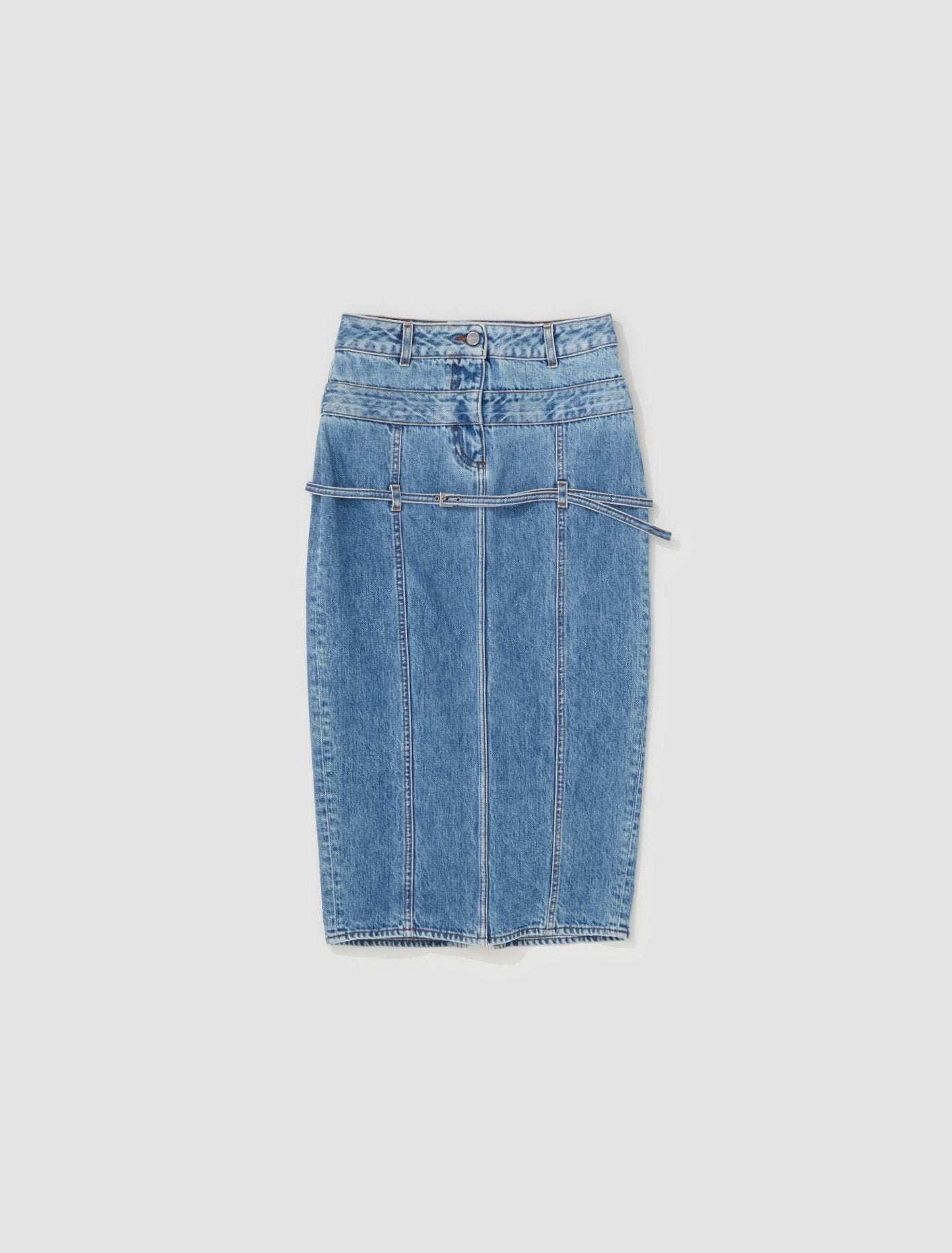 La Jupe De Nimes Criollo Denim Skirt in Light Blue