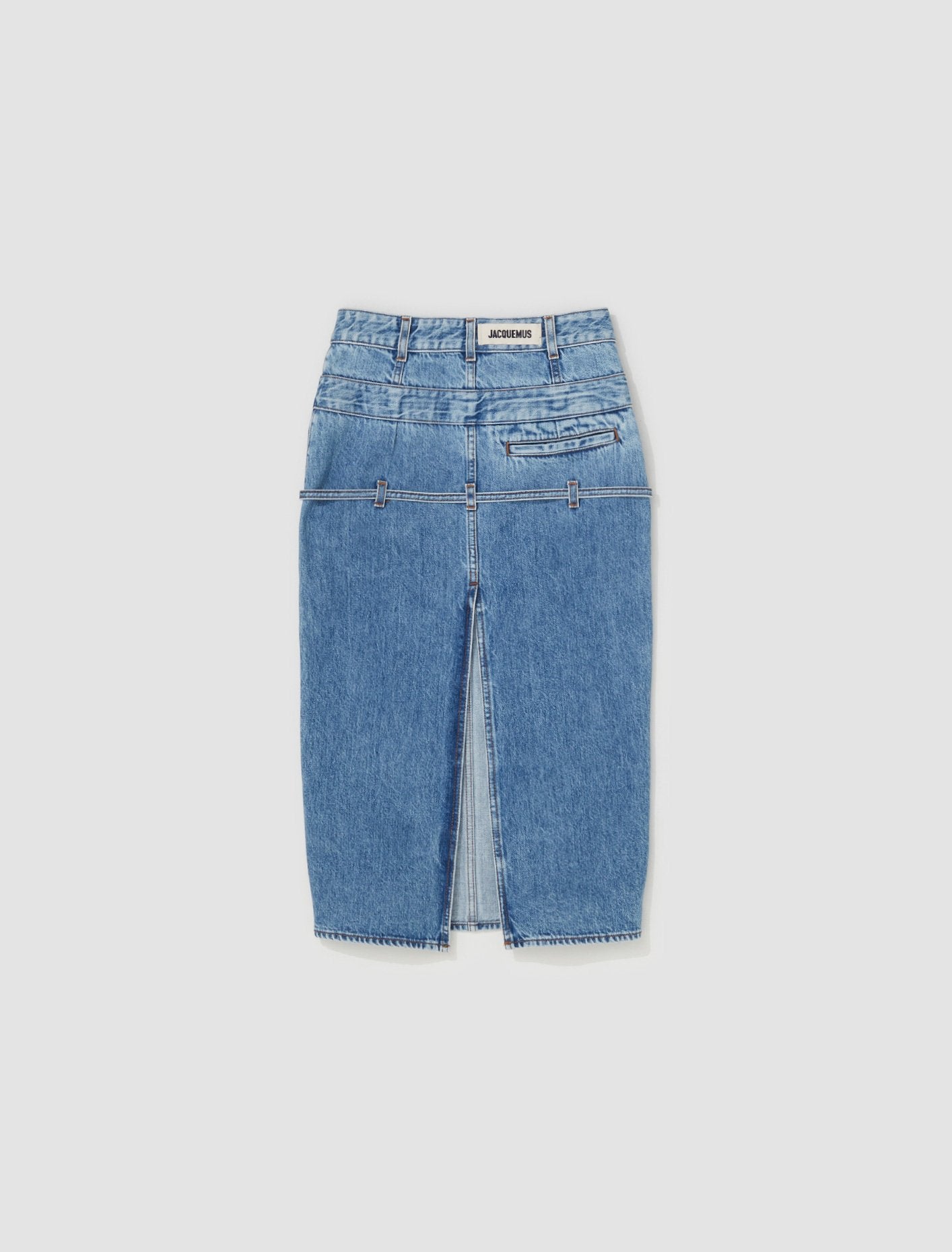 La Jupe De Nimes Criollo Denim Skirt in Light Blue