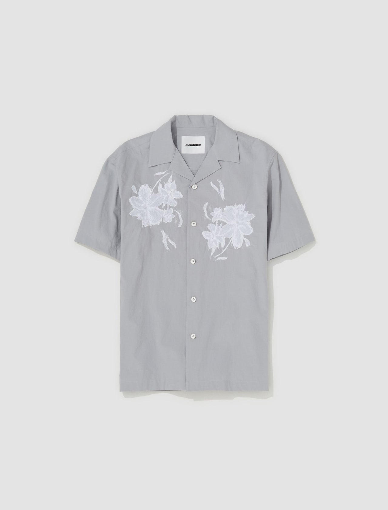 Embroidered Shirt in Sky Grey