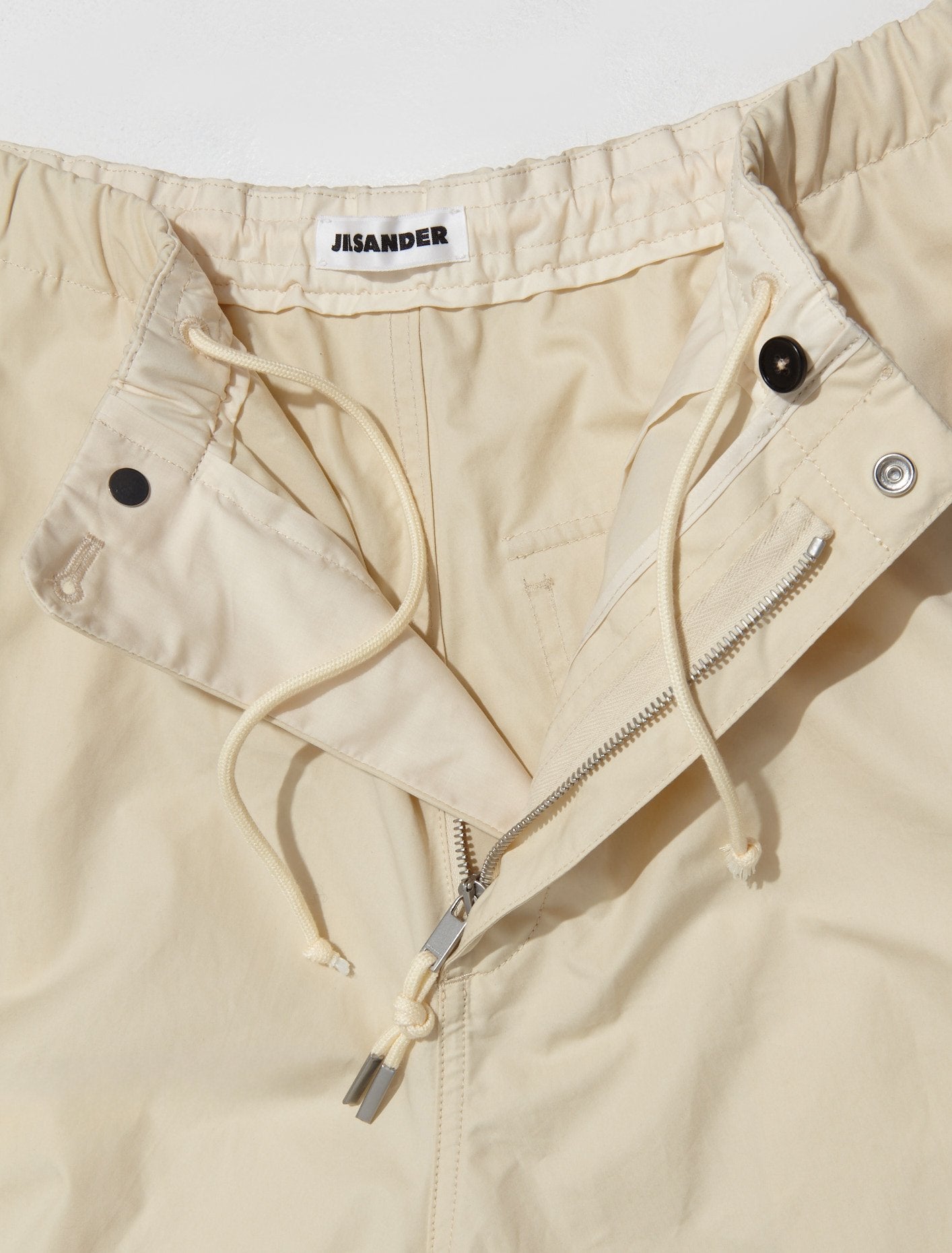 Relaxed Fit Trousers in Cream White