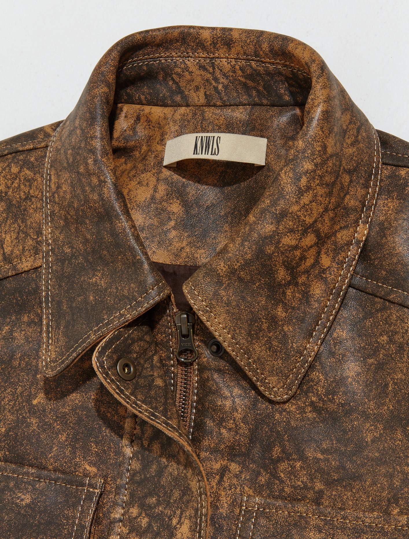 Hellz Jacket in Distressed Brown