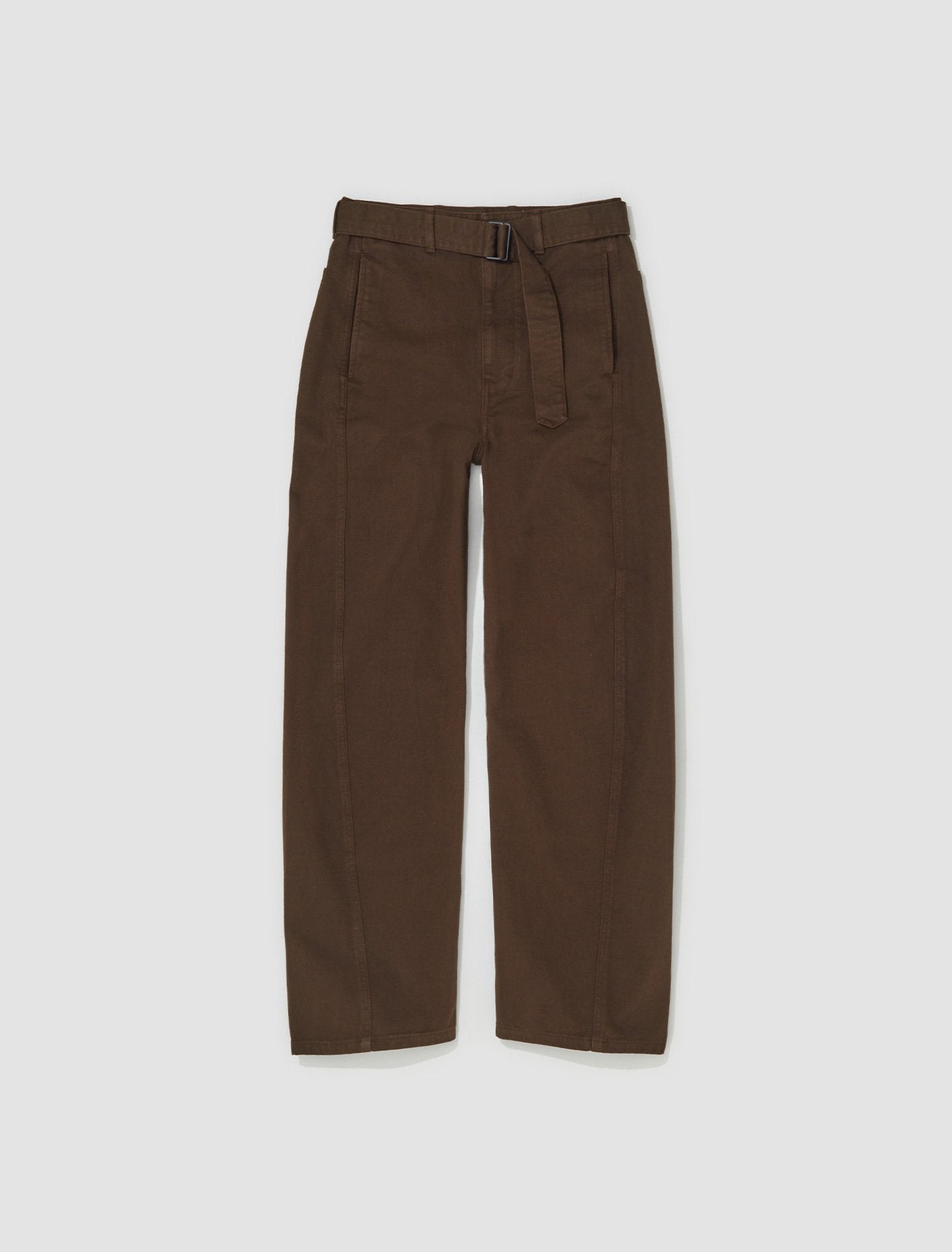 Twisted Belted Pants in Espresso