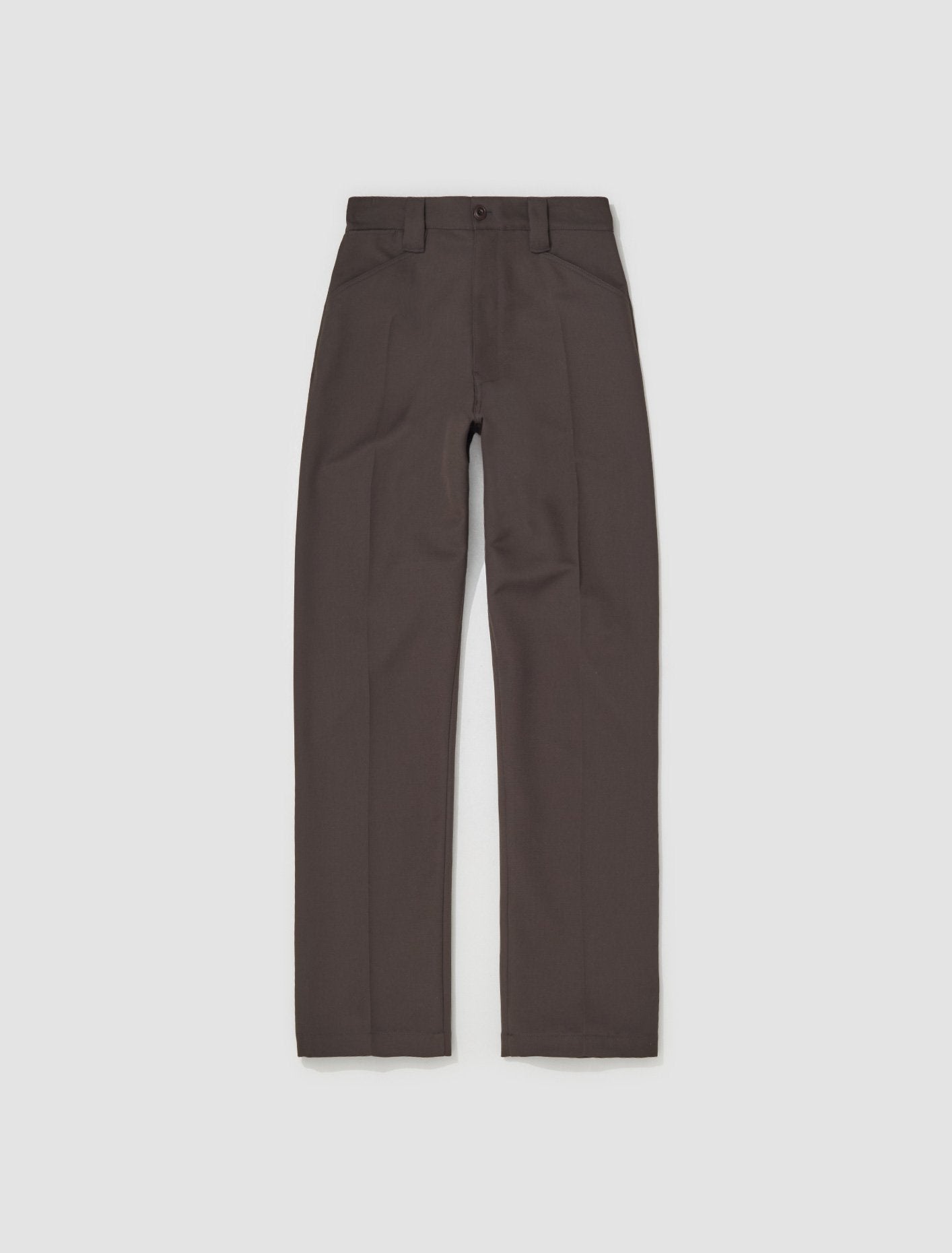 Straight Pants in Dark Brown