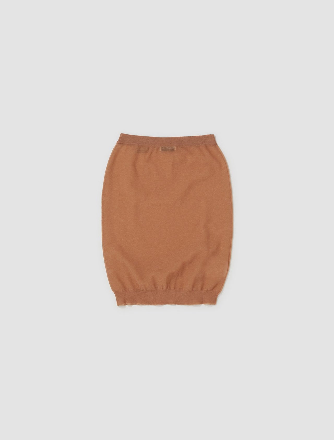 Knit Nylon Skirt in Camel