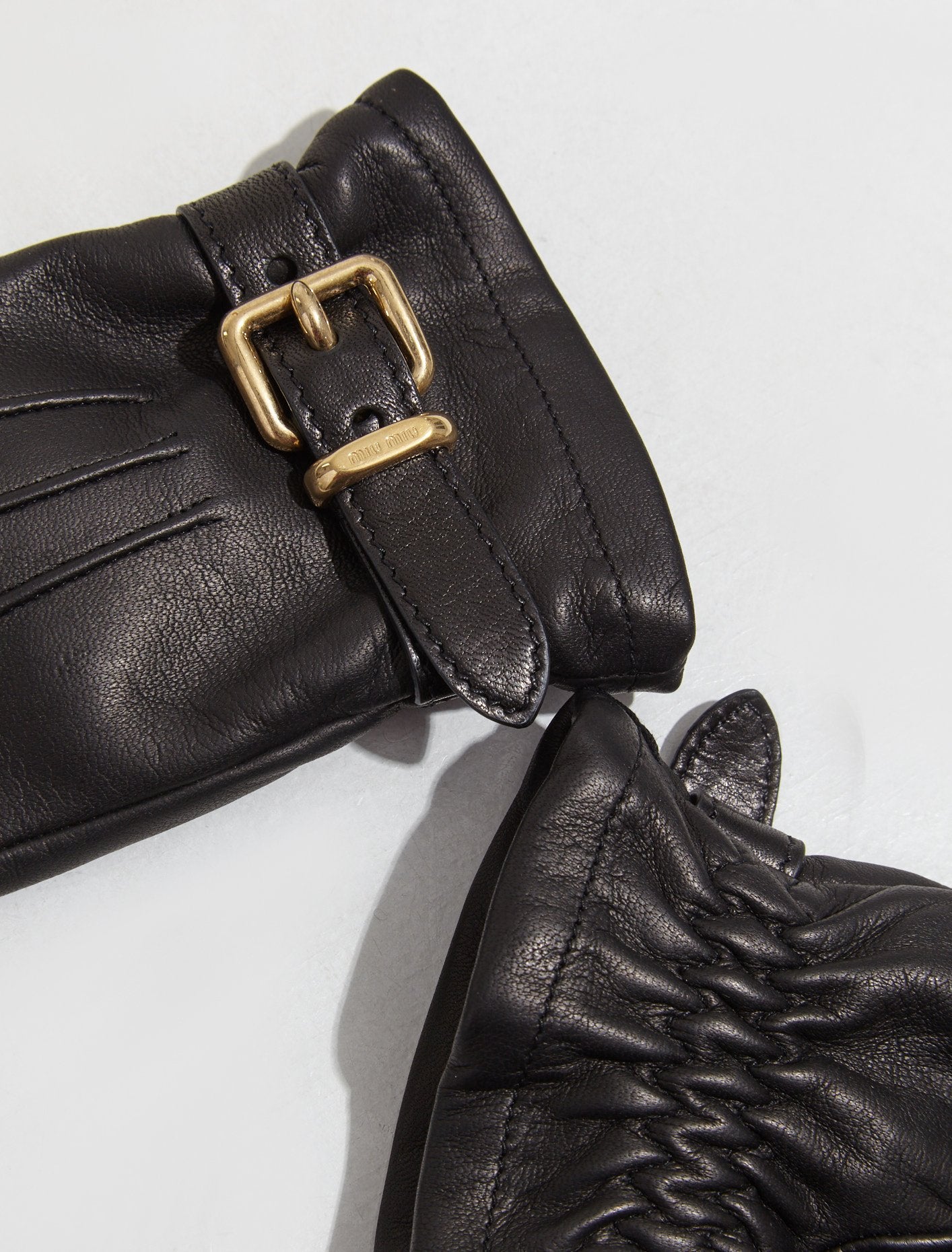 Nappa Leather Gloves in Black