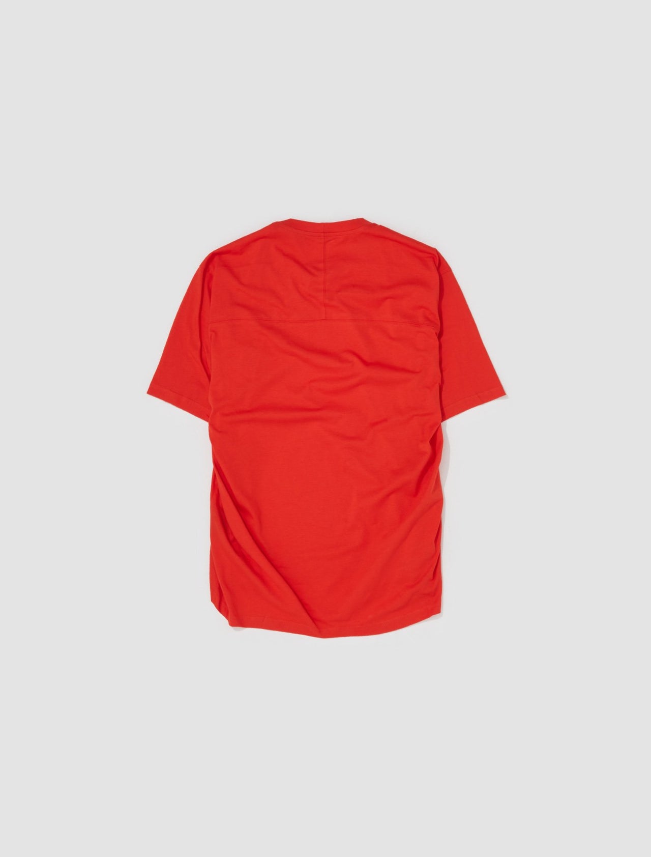 Pulled Neck T-Shirt in Red