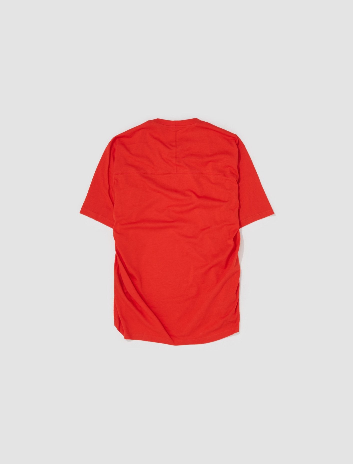 Pulled Neck T-Shirt in Red