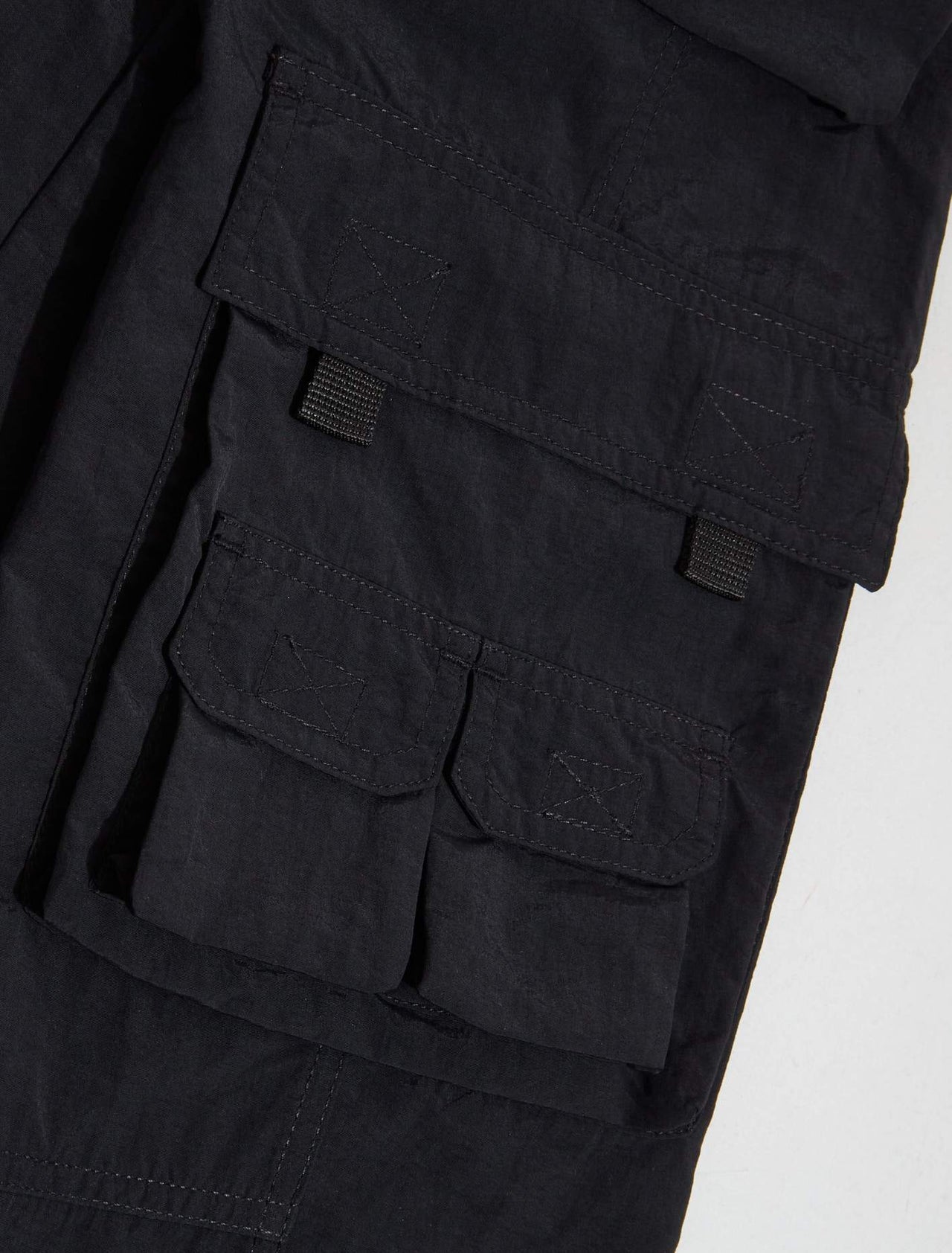 Twist Seam Cargo Trousers in Black