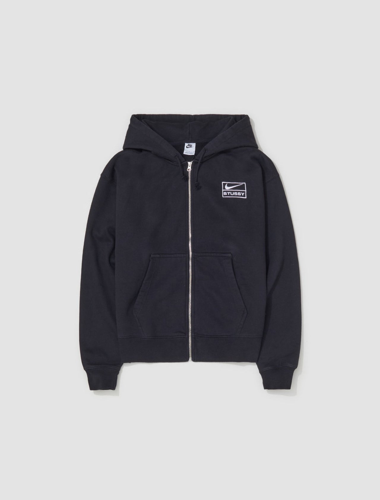 x Stüssy Full-Zip Fleece Hoodie in Black