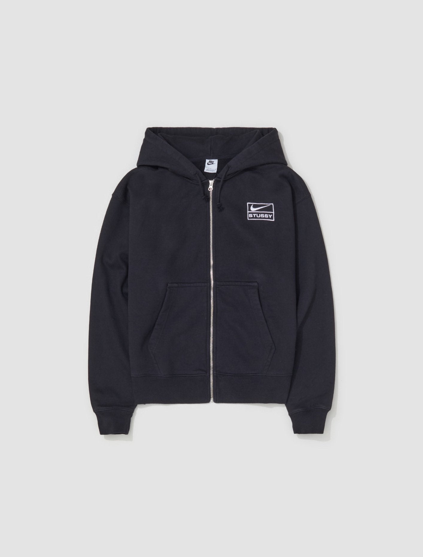 x Stüssy Full-Zip Fleece Hoodie in Black