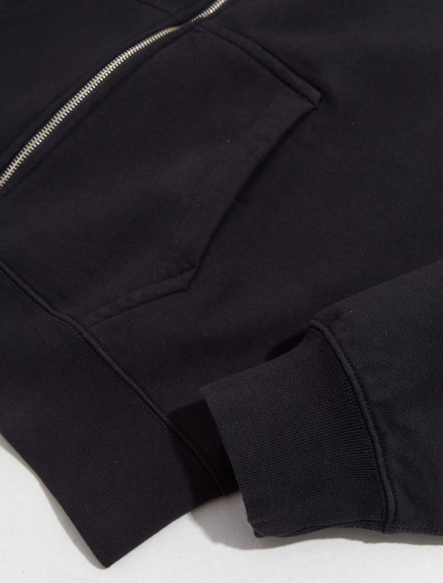 x Stüssy Full-Zip Fleece Hoodie in Black