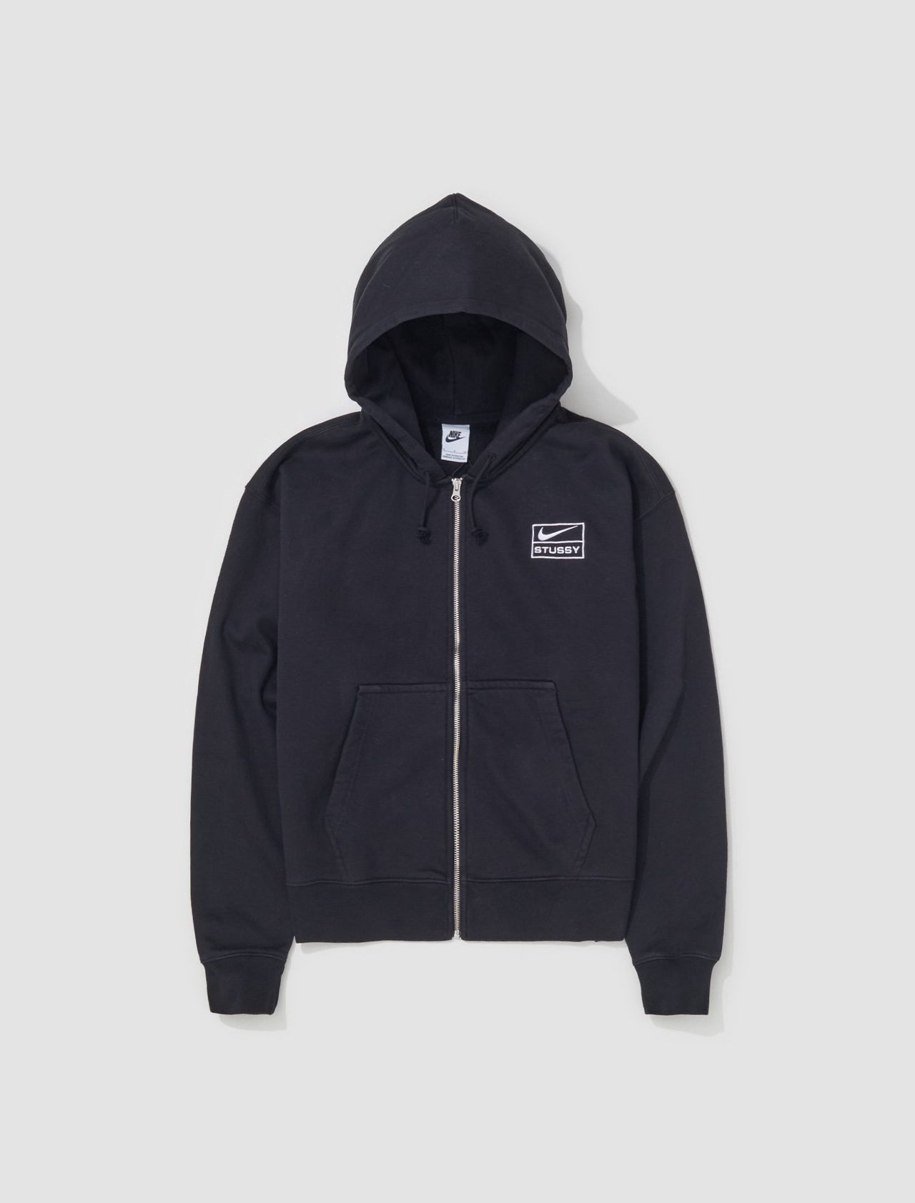 x Stüssy Full-Zip Fleece Hoodie in Black