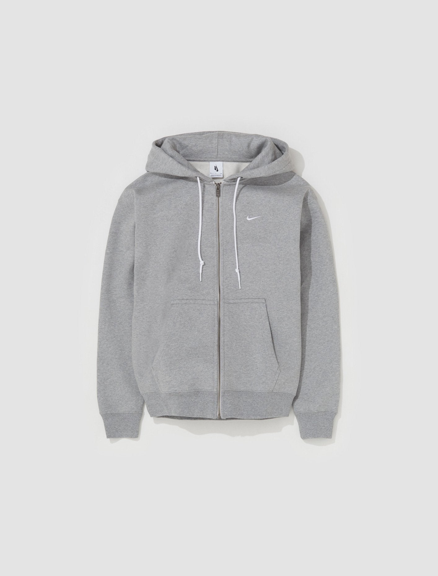 Solo Swoosh Full-Zip Hoodie in Grey Heather