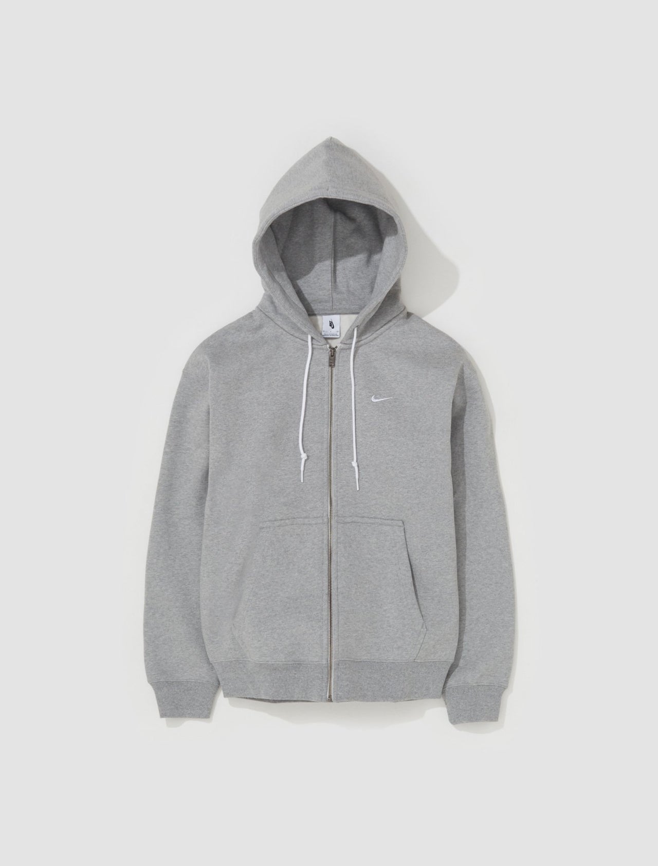 Solo Swoosh Full-Zip Hoodie in Grey Heather