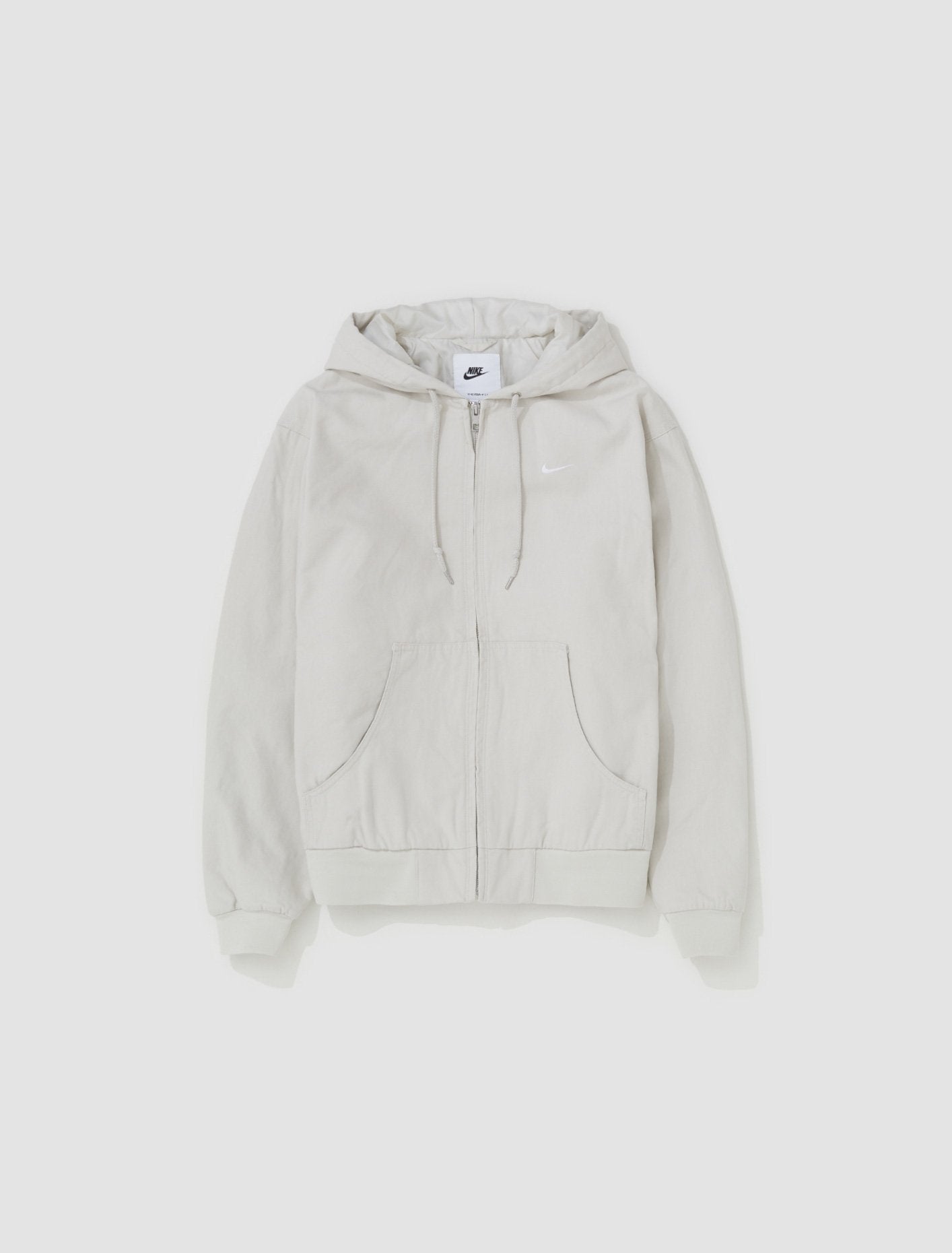 Padded Hooded Jacket in Light Bone