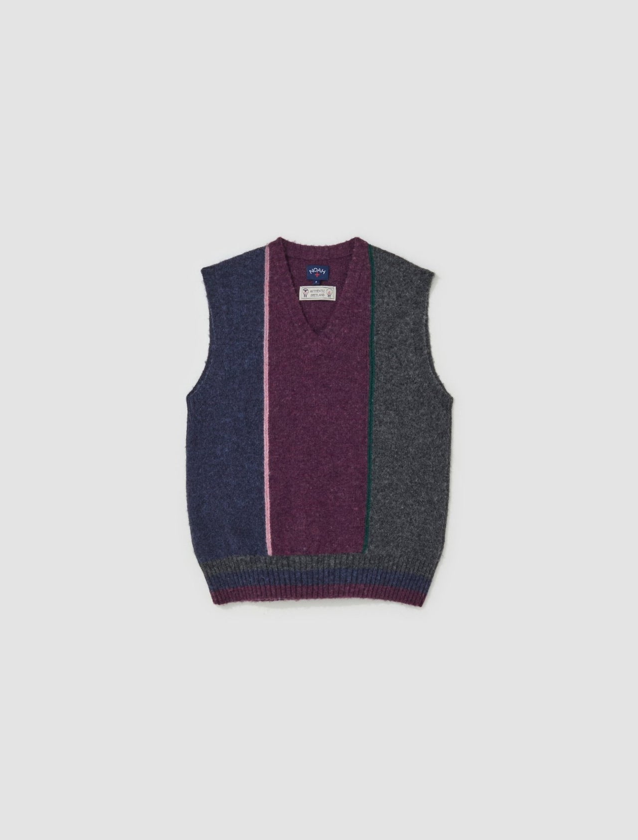 Shetland Block Sweater Vest in Dark Multi